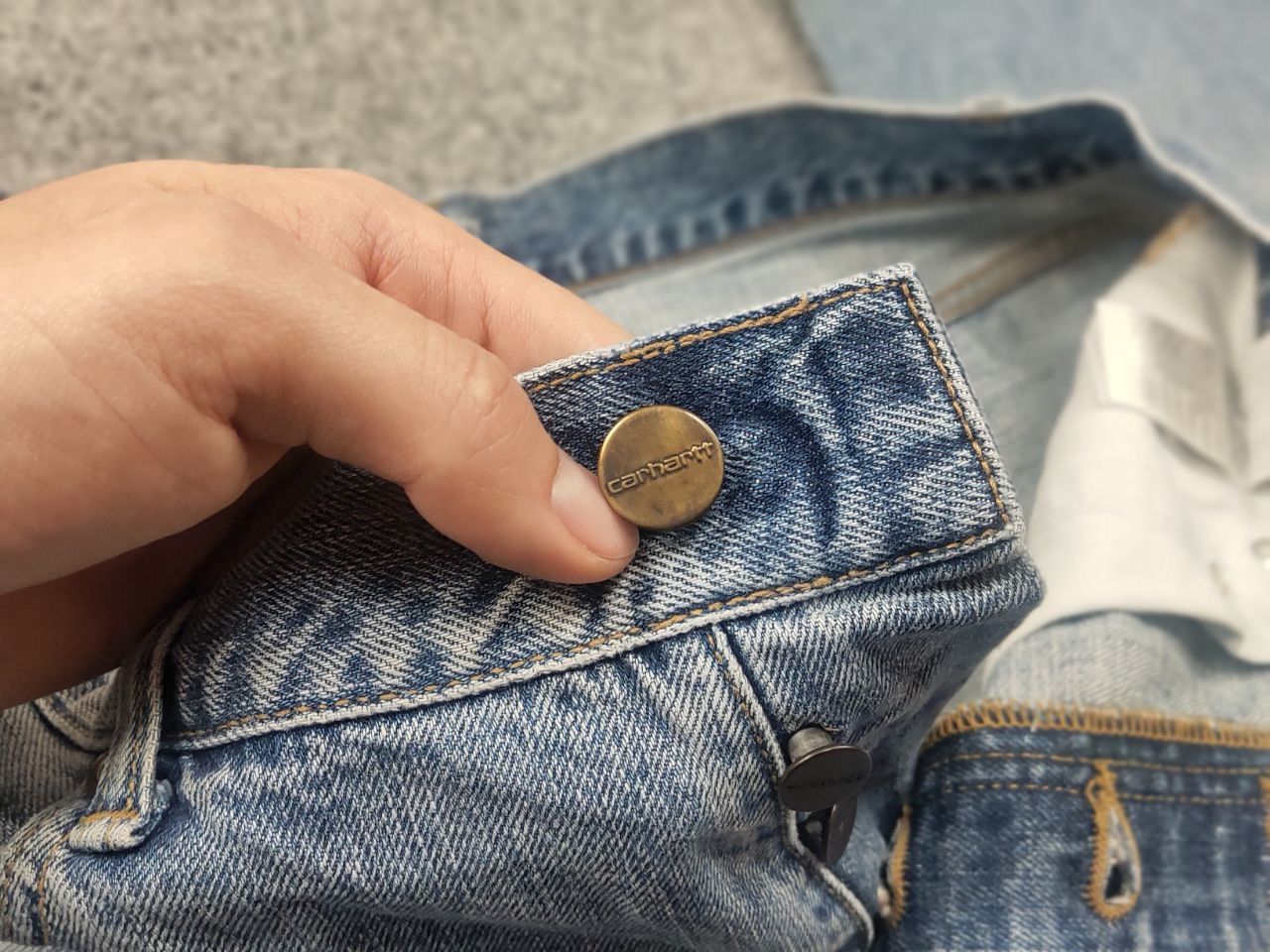 Carhartt Carhartt Wip Bexar Denim Faded Straight Jeans Vintage Style Size US 33 - 9 Thumbnail