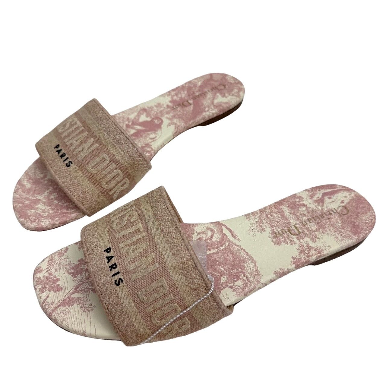 Dior Dior Dway Embroidered Slides Size 38 Size US 8 / IT 38 - 1 Thumbnail