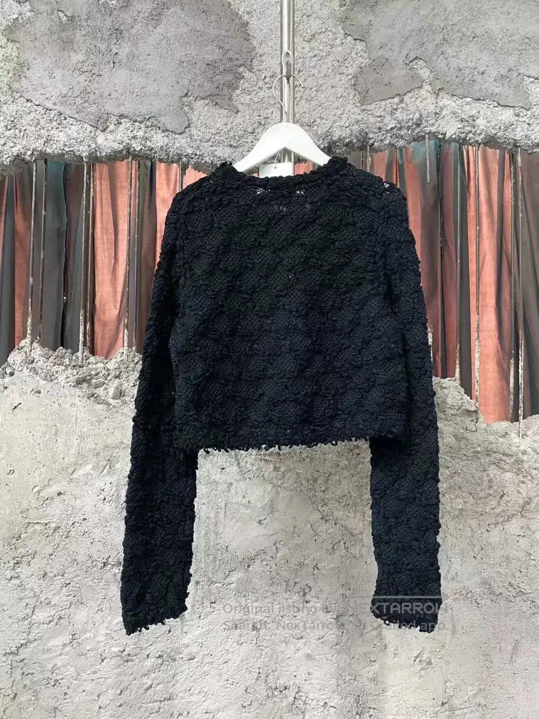 Chanel Chanel Black Woven Cardigan Sweater. Size M / US 6-8 / IT 42-44 - 2 Thumbnail
