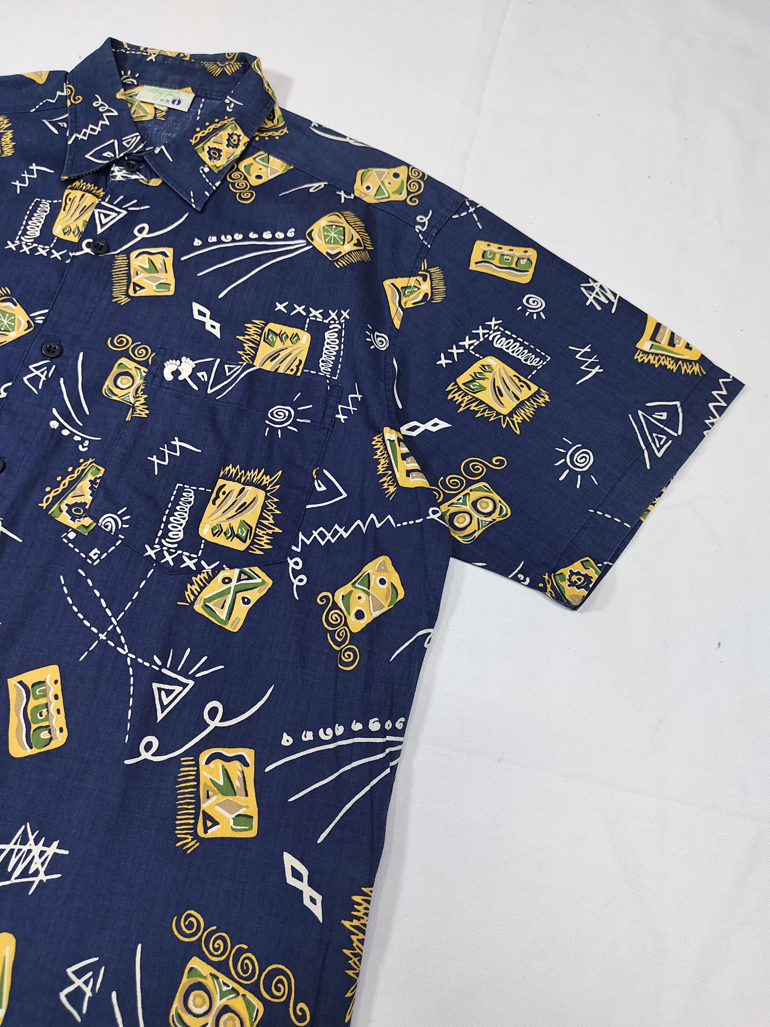 Hang Ten 💥Vtg Hangten Abstract Pop Art Graphic Short Shirt Size US M / EU 48-50 / 2 - 3 Thumbnail