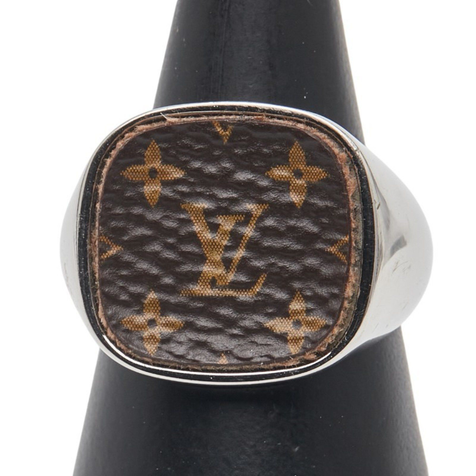 Louis Vuitton Louis Vuitton Berg Monogram Padlock Ring #L M00516 Silver Brown Metal Men's LOUIS VUITTON Size ONE SIZE - 1 Thumbnail