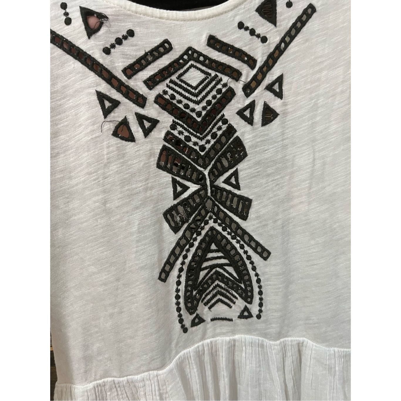 Free People FREE People TOOSALOOSA SLUB MEADOW DRESS embroidered SIZE XS Size XS / US 0-2 / IT 36-38 - 3 Thumbnail