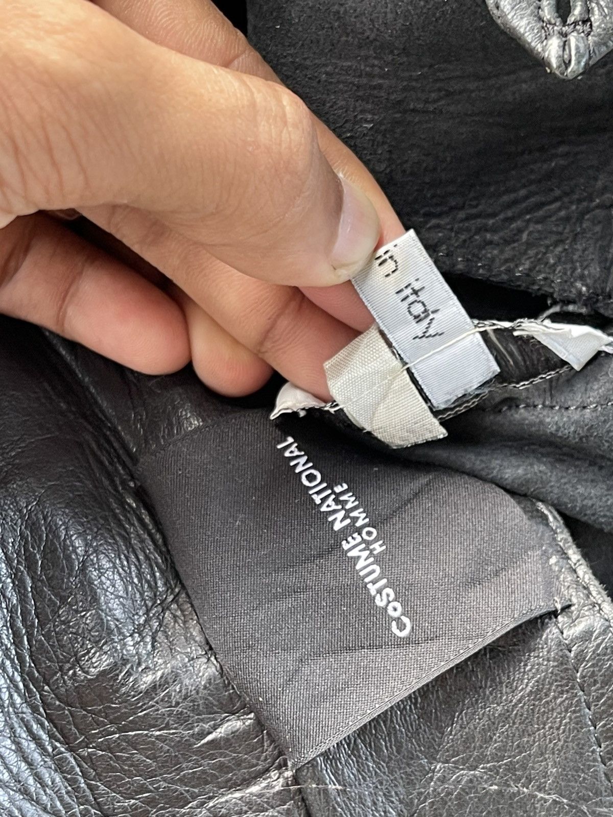 Costume National 🔥RARE🔥 COSTUME NATIONAL HOMME SINGLE BRESTED LEATHER COAT Size US M / EU 48-50 / 2 - 15 Thumbnail