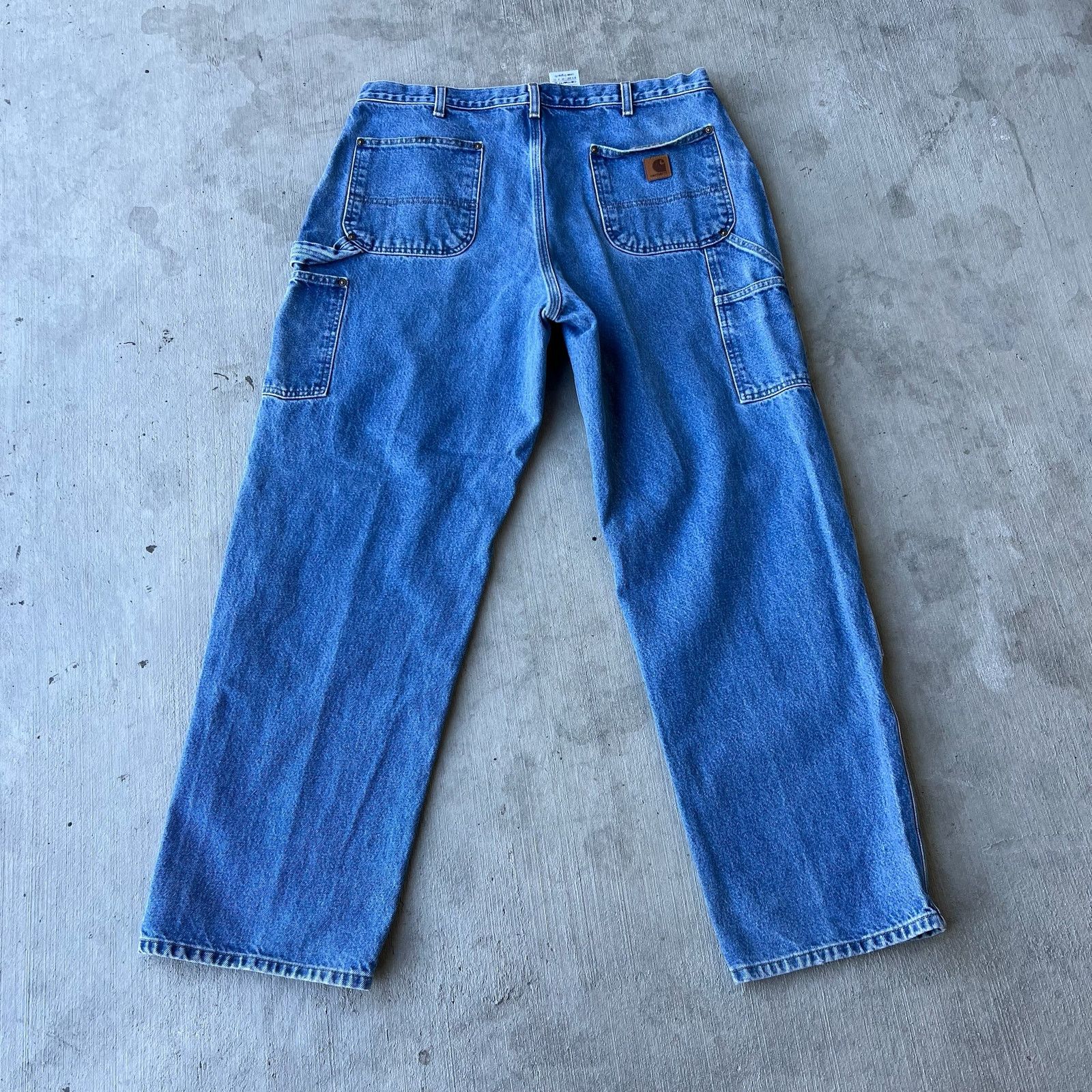 Carhartt × Vintage Carhartt denim blue jeans double knee work carpenter pants Size US 36 / EU 52 - 5 Thumbnail