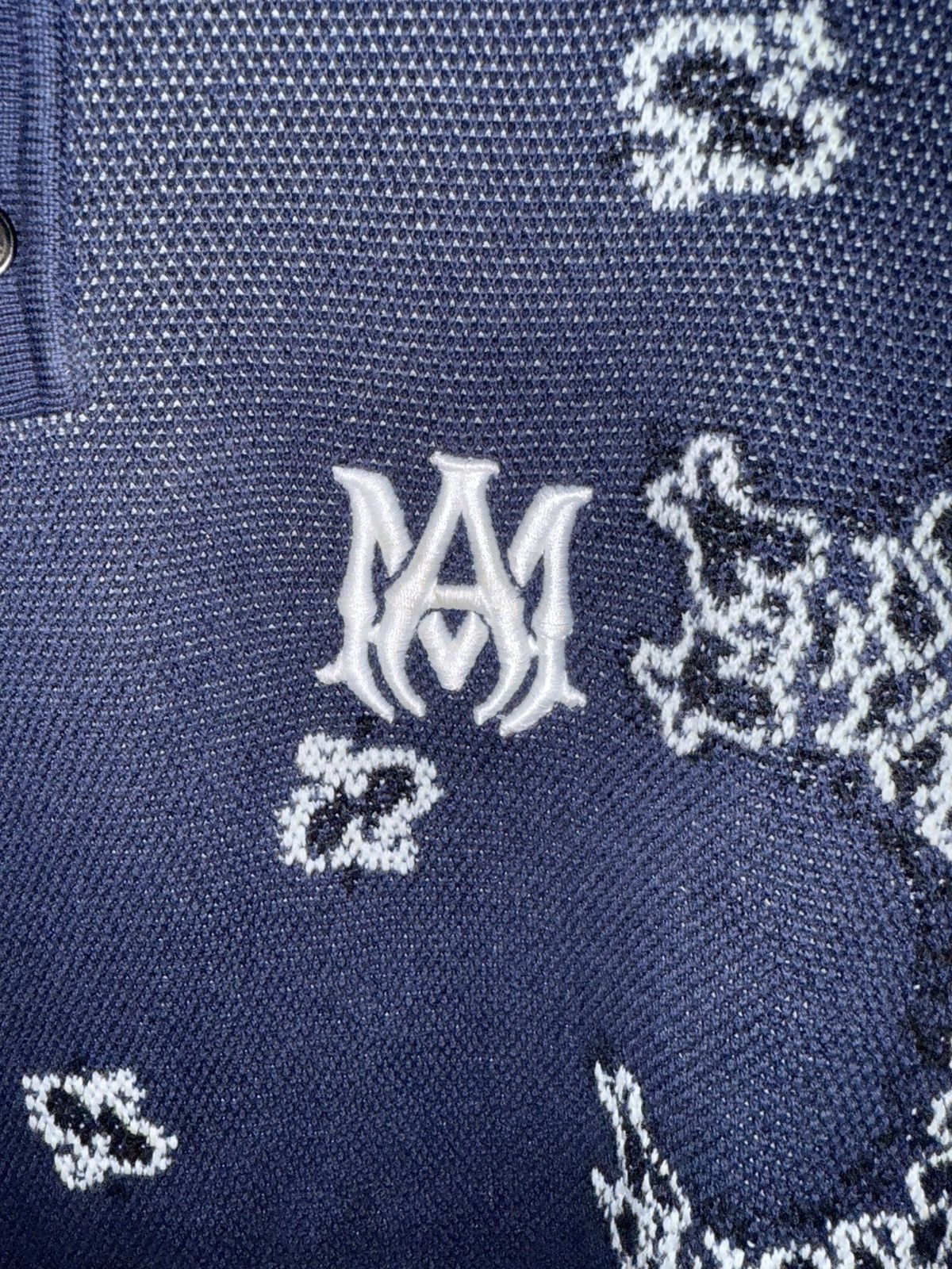 Amiri Amiri Blue Bandana Polo size Large Size US L / EU 52-54 / 3 - 4 Thumbnail