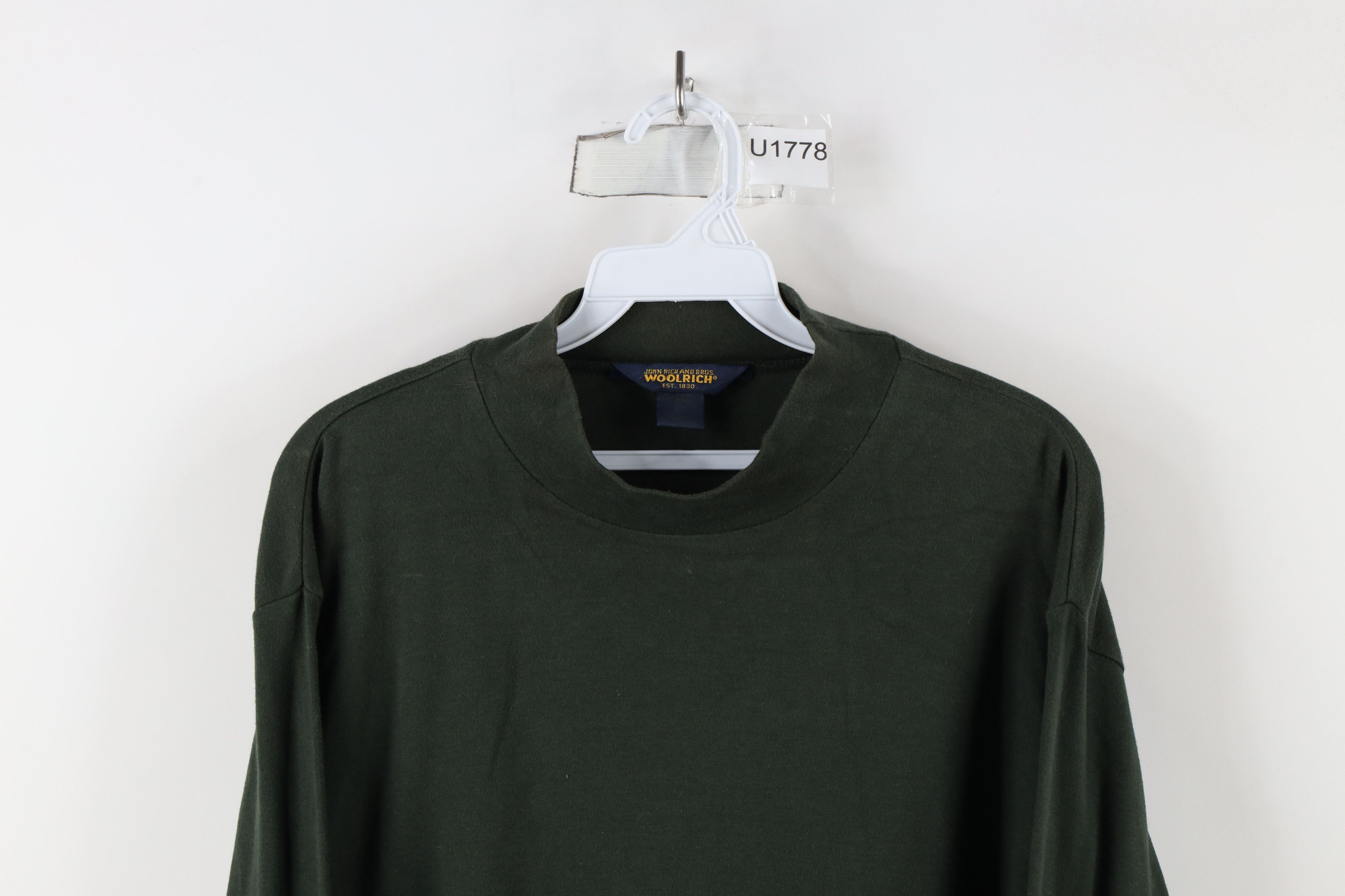 Vintage × Woolrich Woolen Mills Vintage 90s Woolrich Blank Mock Neck Long Sleeve T-Shirt USA Size US L / EU 52-54 / 3 - 2 Thumbnail
