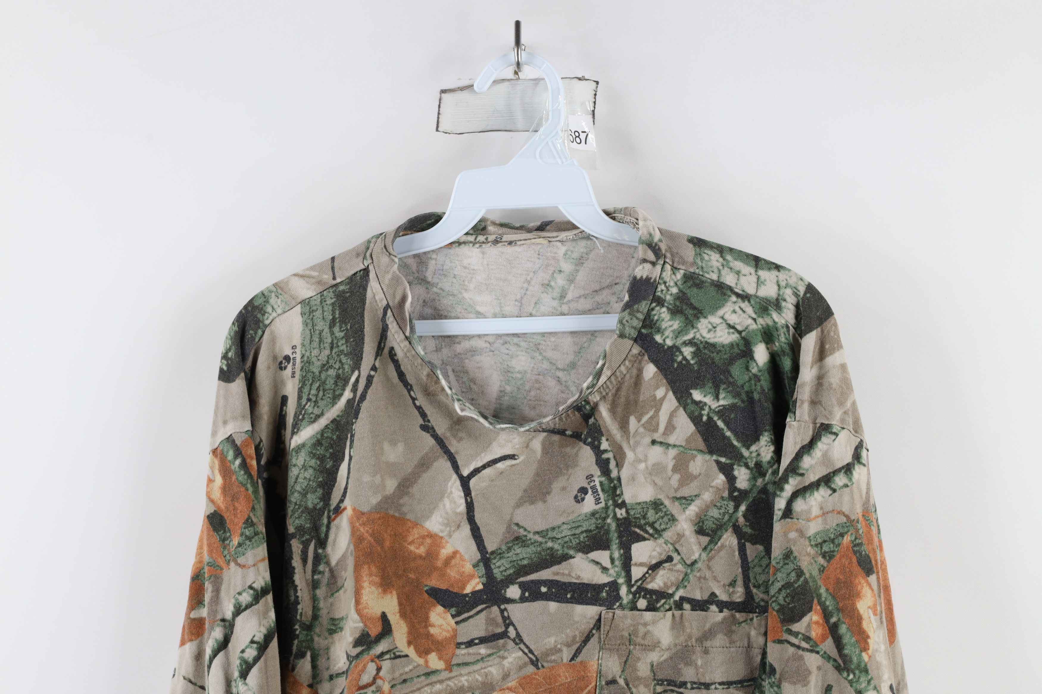 Vintage Vintage 90s Streetwear Long Sleeve Pocket T-Shirt Cotton Size US XL / EU 56 / 4 - 2 Thumbnail