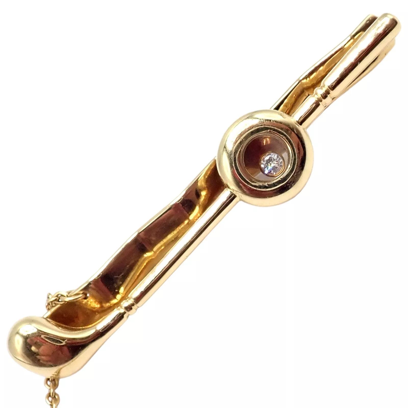 Chopard 18k Yellow Gold Happy Diamond Golf Club Tie Clip Size ONE SIZE - 5 Thumbnail