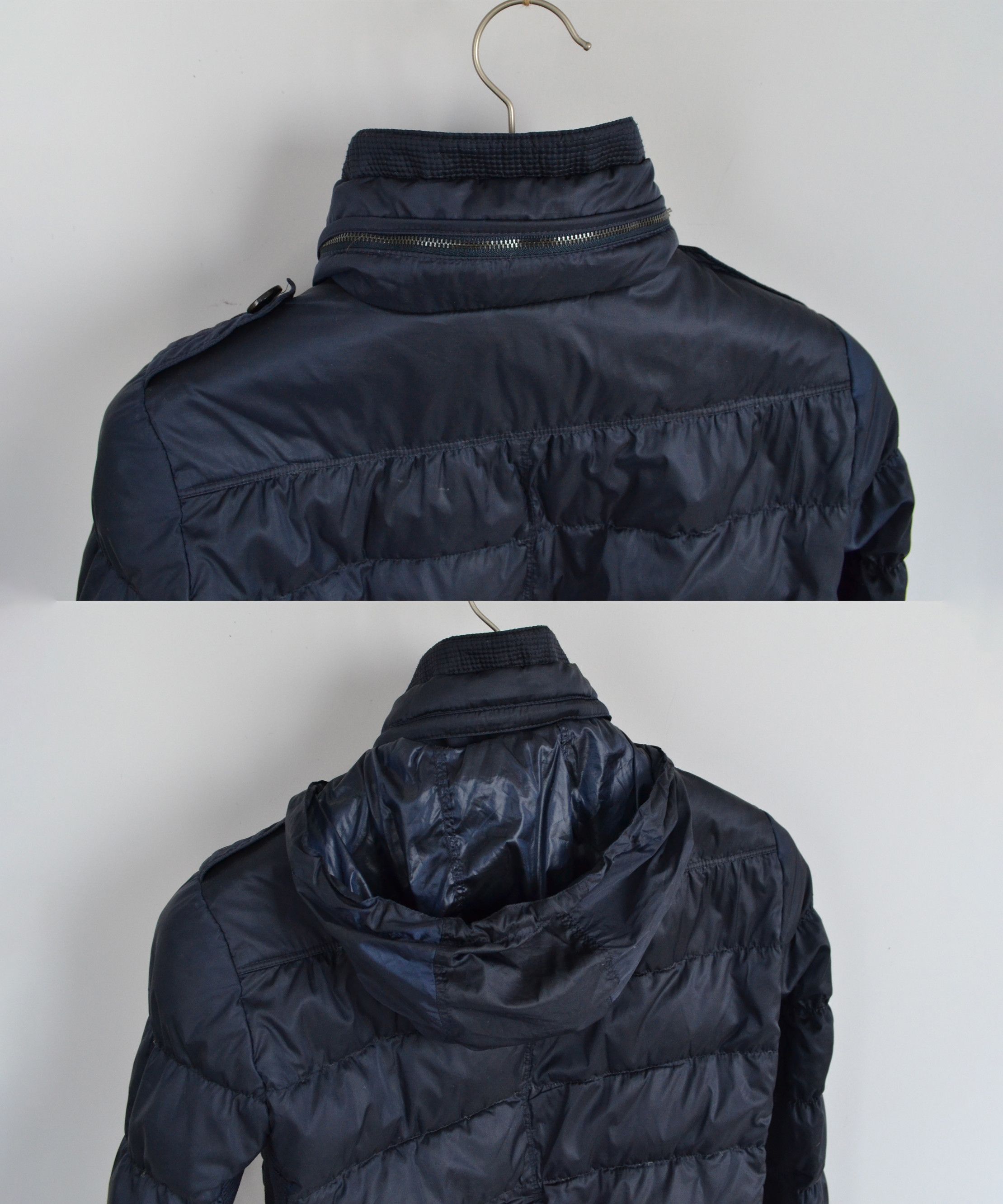 Burberry 🔴 BURBERRY Down Jacket Bomber Zip Hooded Check Pockets Size M / US 6-8 / IT 42-44 - 10 Thumbnail