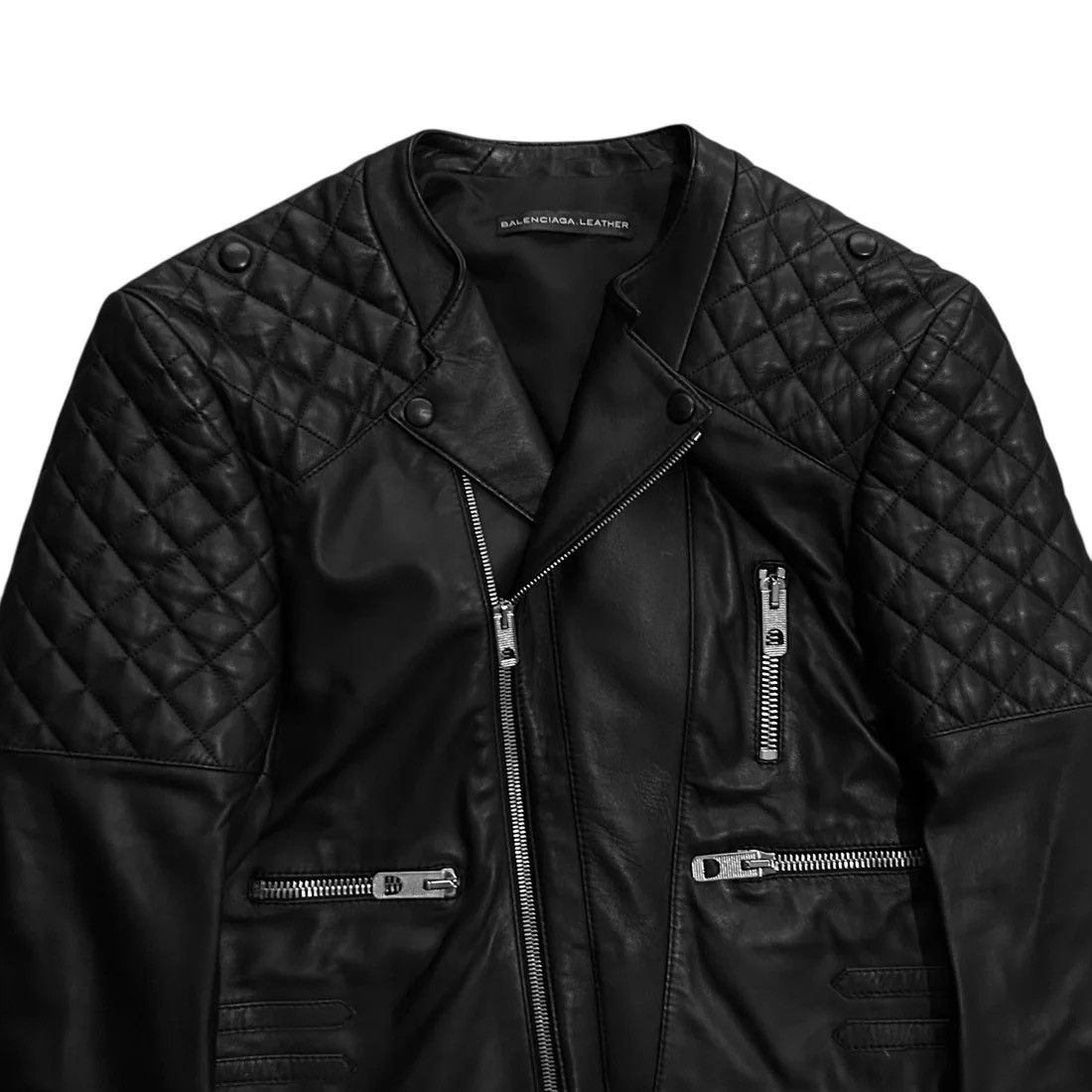 Balenciaga Balenciaga Quilted Bondage Lace Leather Jacket - AW12 Size US M / EU 48-50 / 2 - 4 Thumbnail