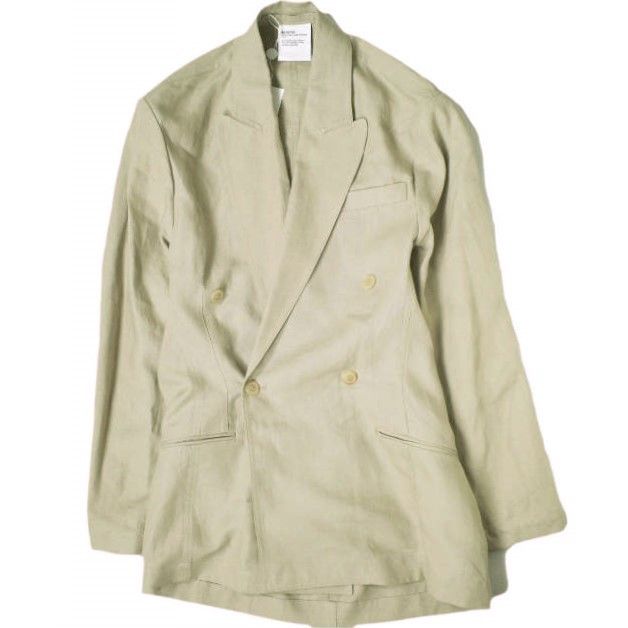 Other Other Hed Mayner FALLING BACK DOUBLE BREASTED JACKET Linen Jacket Textile Outerwear SS22_J22 DUTY FREE for USA Size ONE SIZE - 1 Thumbnail