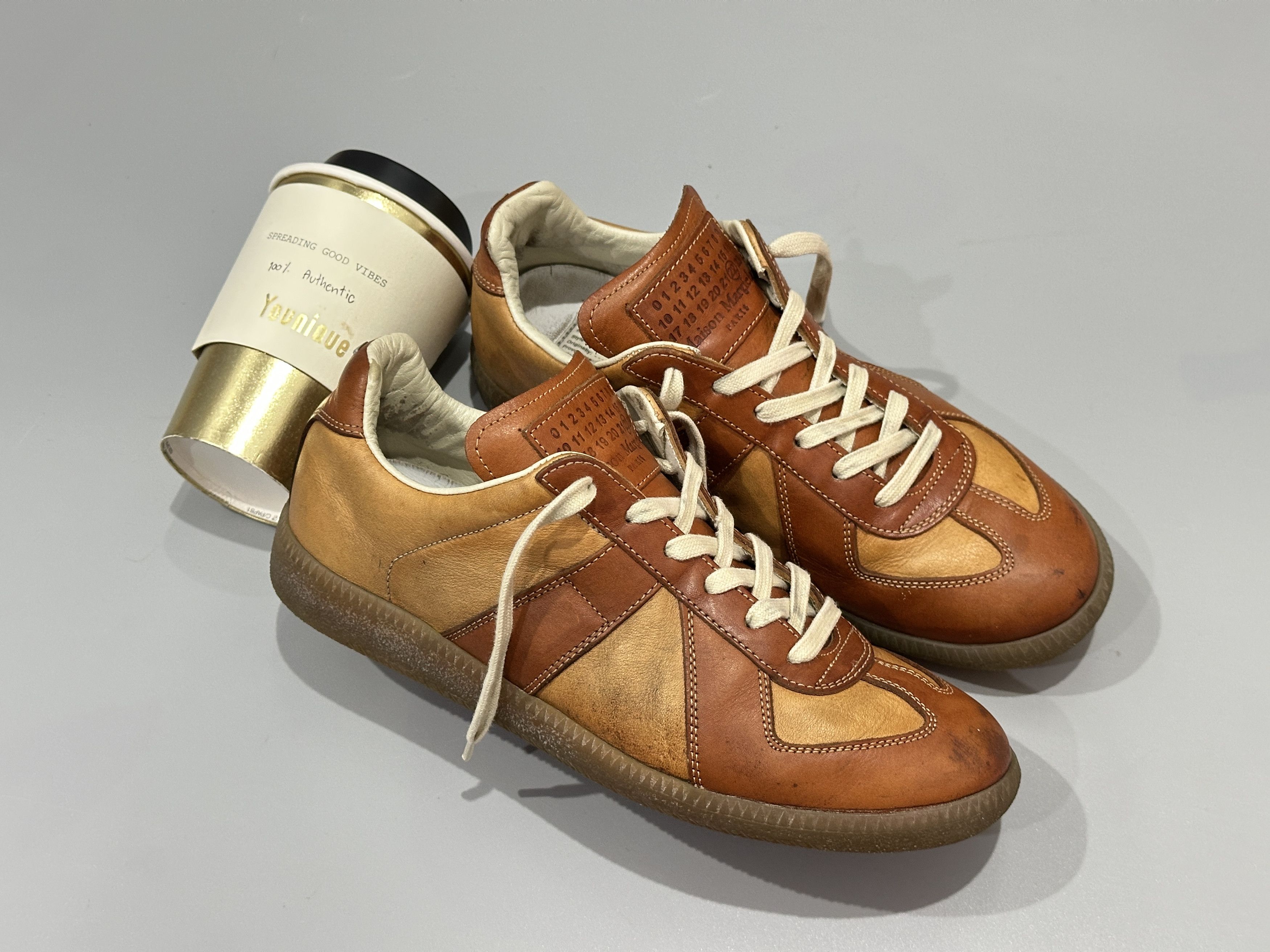 MAISON MARGIELA Replica Leather/Suede Sneakers Size 37 | eBay