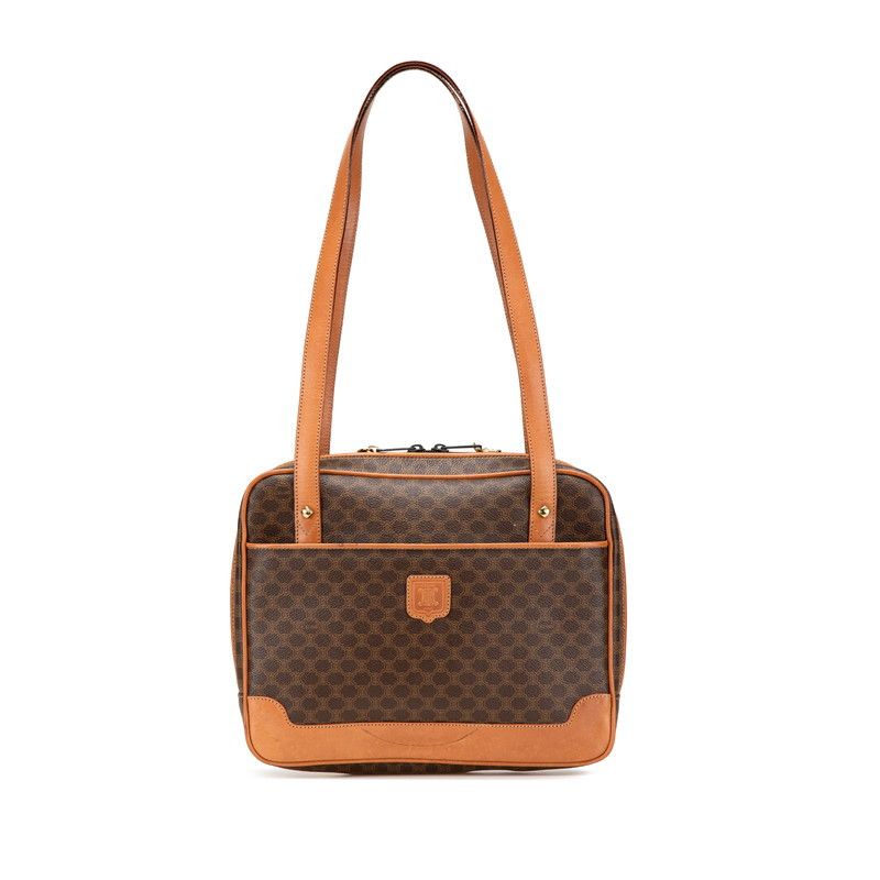 Celine Celine Macadam Pvc Leather Tote Bag Leather Tote Bag in Brown, Women's