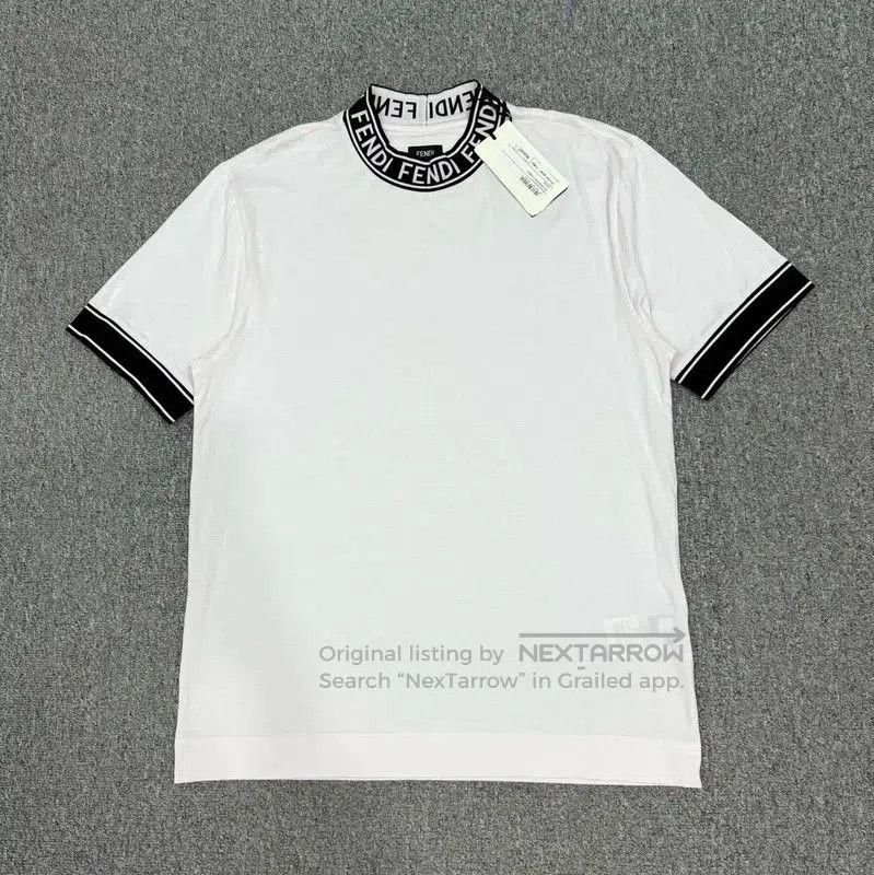 Fendi White Cotton Men's T-Shirt .