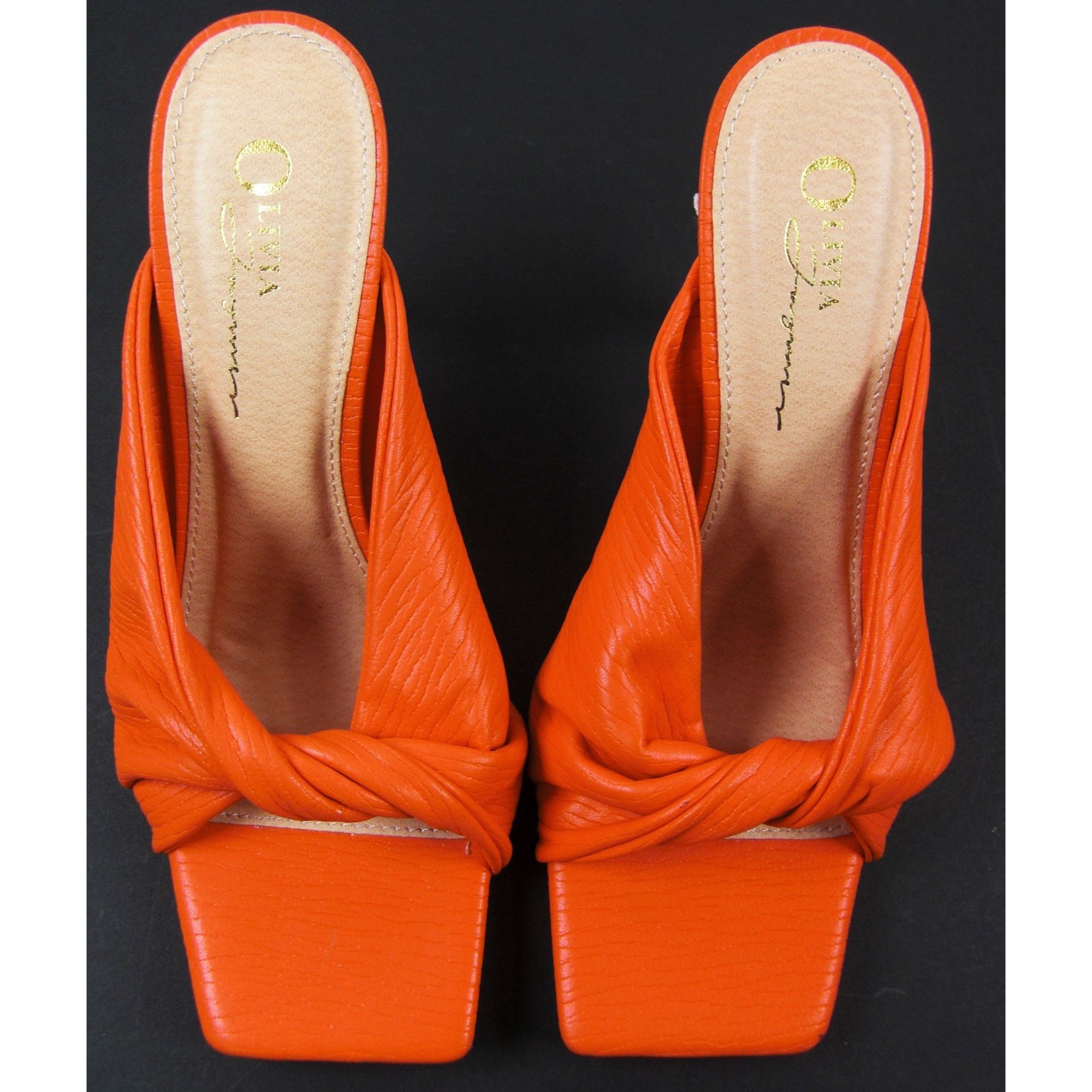 Other Olivia Ferguson Women's Slip-on Orange Heels Opened Toe Pump Size US 7 / IT 37 - 1 Thumbnail