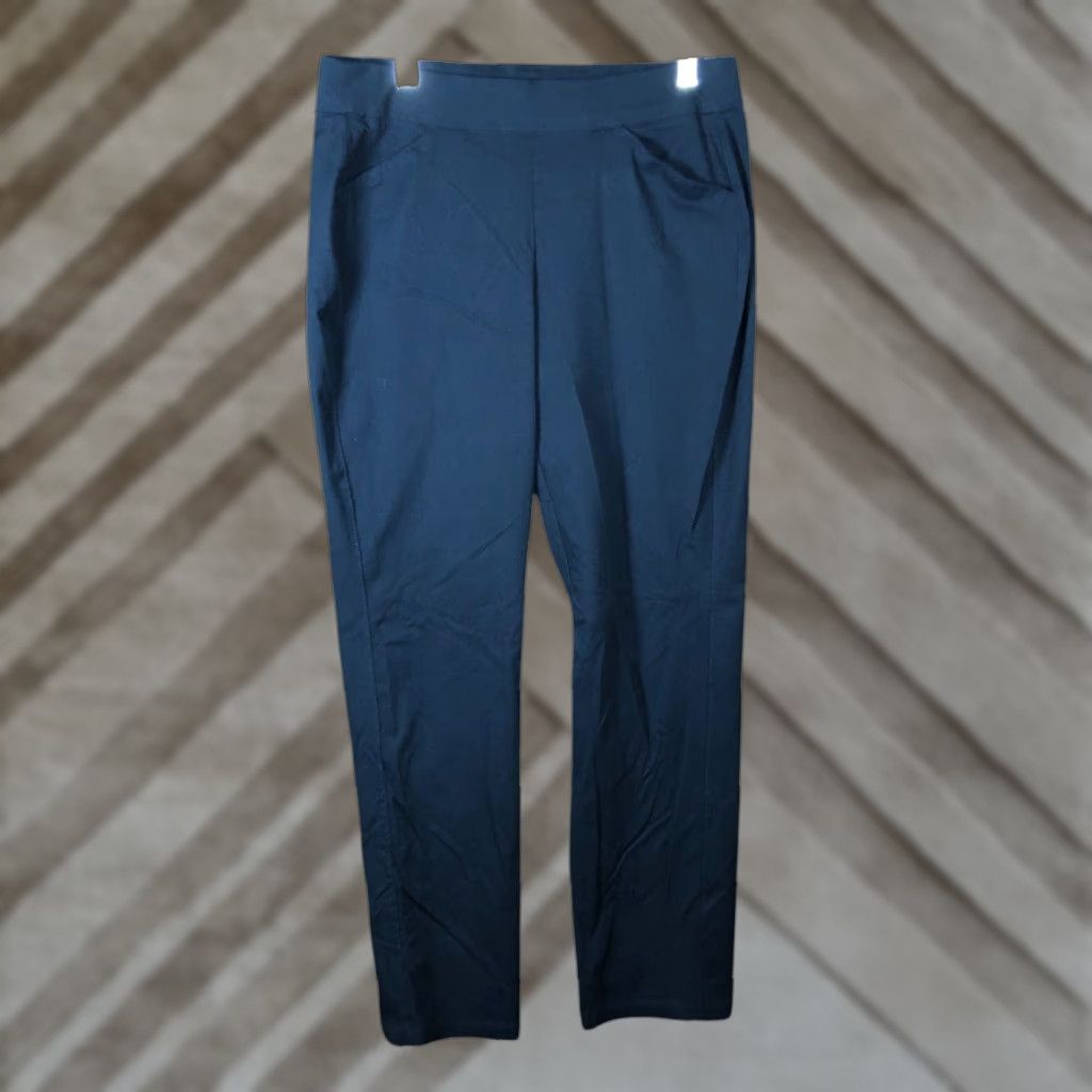 Vintage Chicos Travelers Womens Pants Blue Pull On High Rise Straight Stretch M Pants Womens Medium Blue Straight, High Rise, Pull On Size 24" / US 00 / IT 34 - 1 Thumbnail