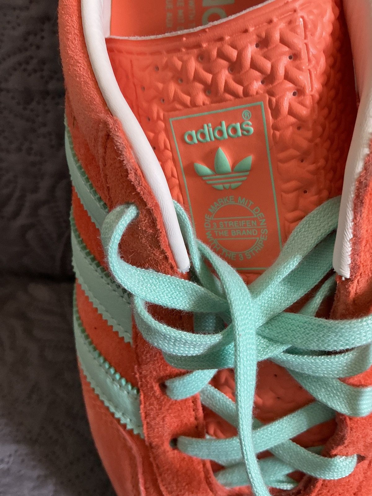 Adidas Adidas Gazelle Orange / Clear Mint (Turquoise) — New Size US 7 / IT 37 - 9 Thumbnail