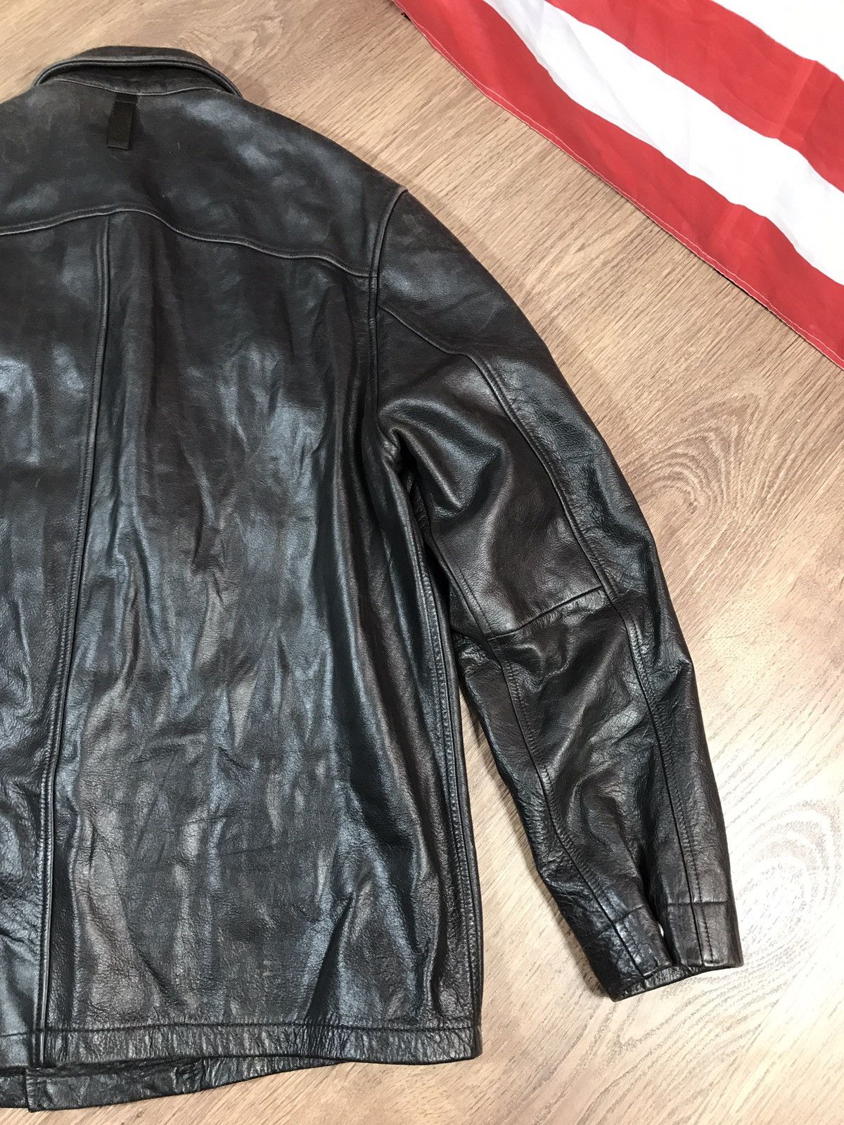 Gap Vintage Distressed Gap Leather Bicker Jacket Size US M / EU 48-50 / 2 - 19 Thumbnail
