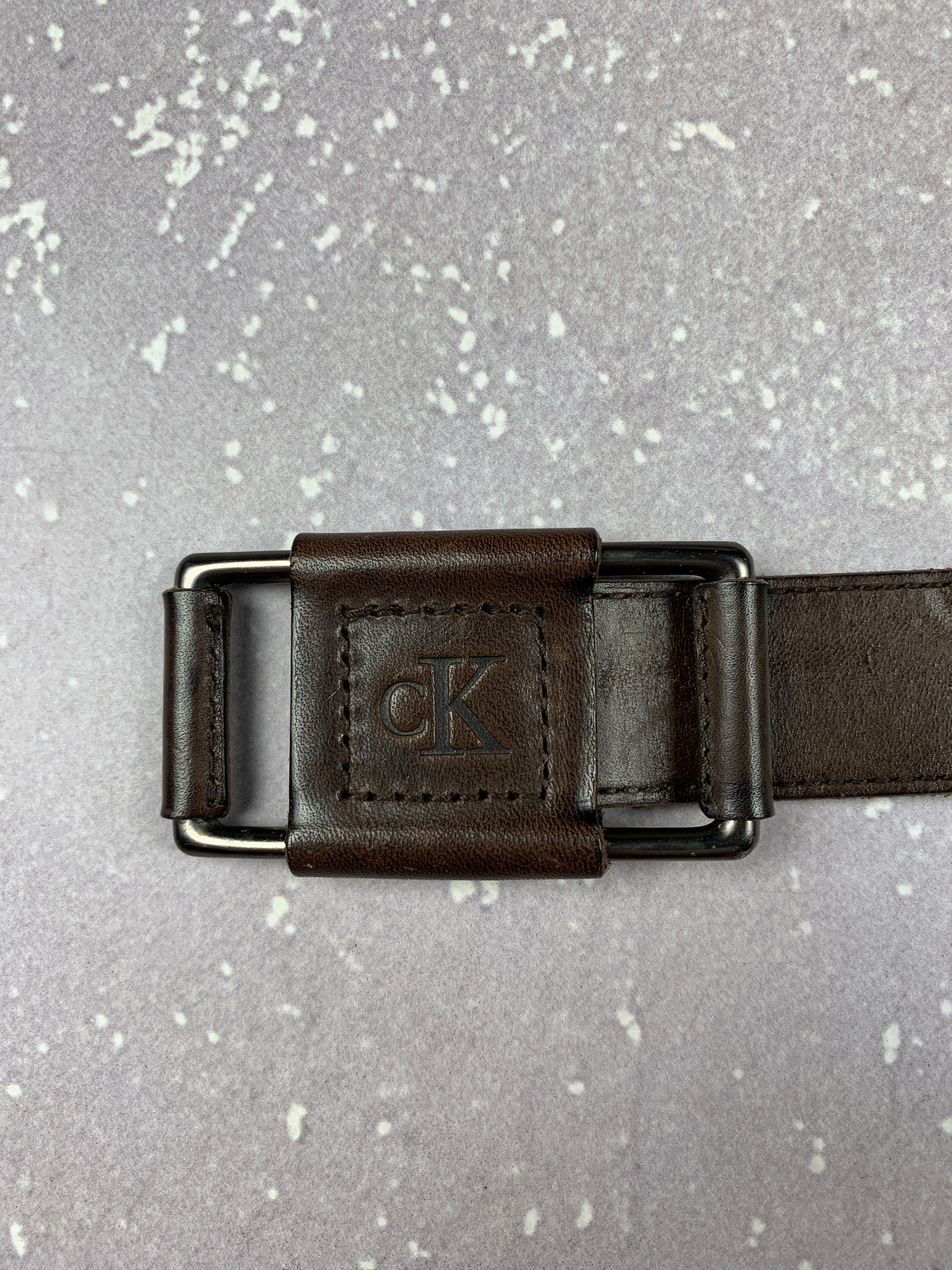 Calvin Klein Vintage Calvin Klein Unique Rare Buckle System Leather Belt Size ONE SIZE - 2 Thumbnail