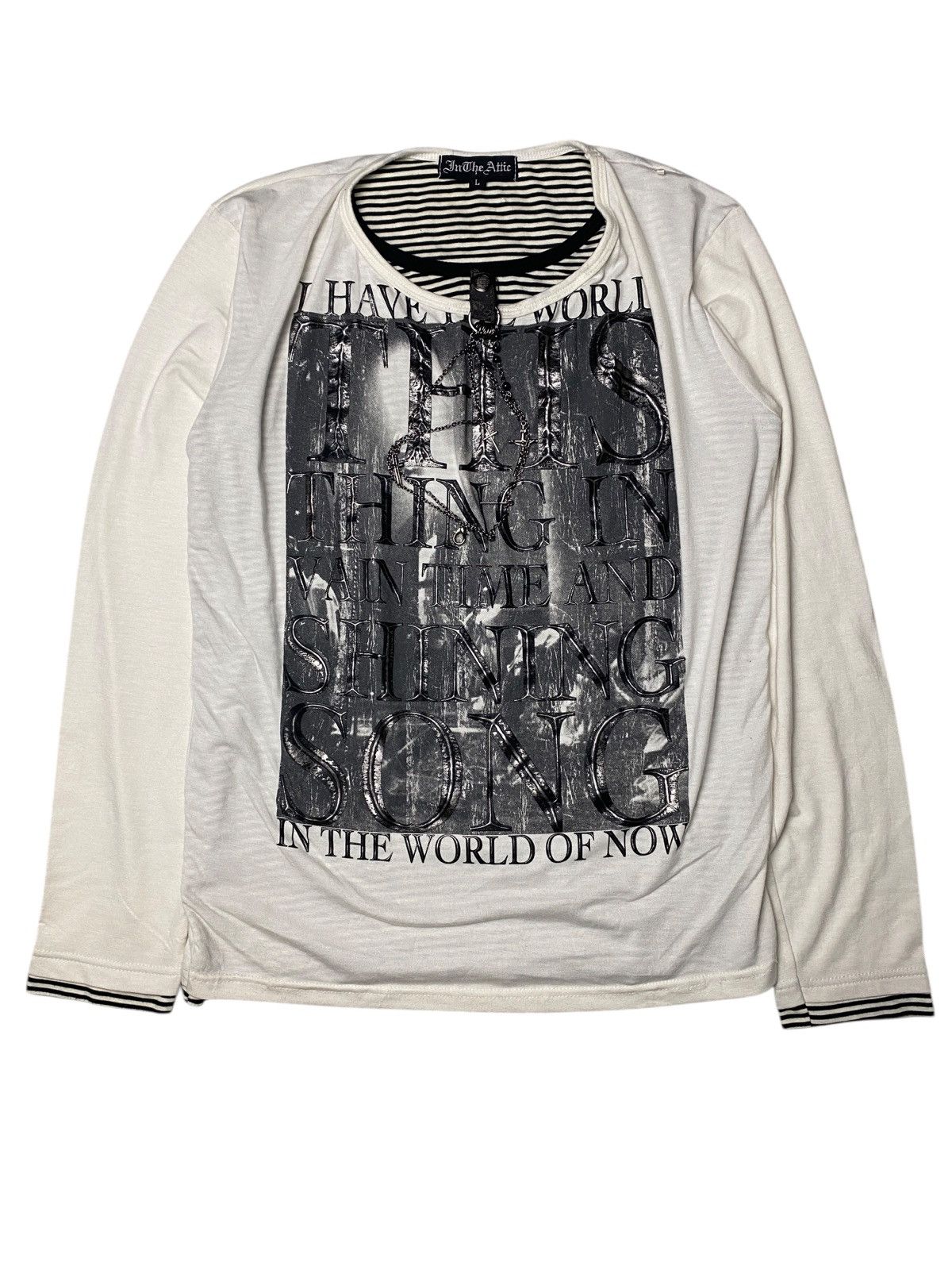 If Six Was Nine 2000's In The Attic DoubleLayer Necklace Vkei Poem LS Size US M / EU 48-50 / 2 - 1 Thumbnail