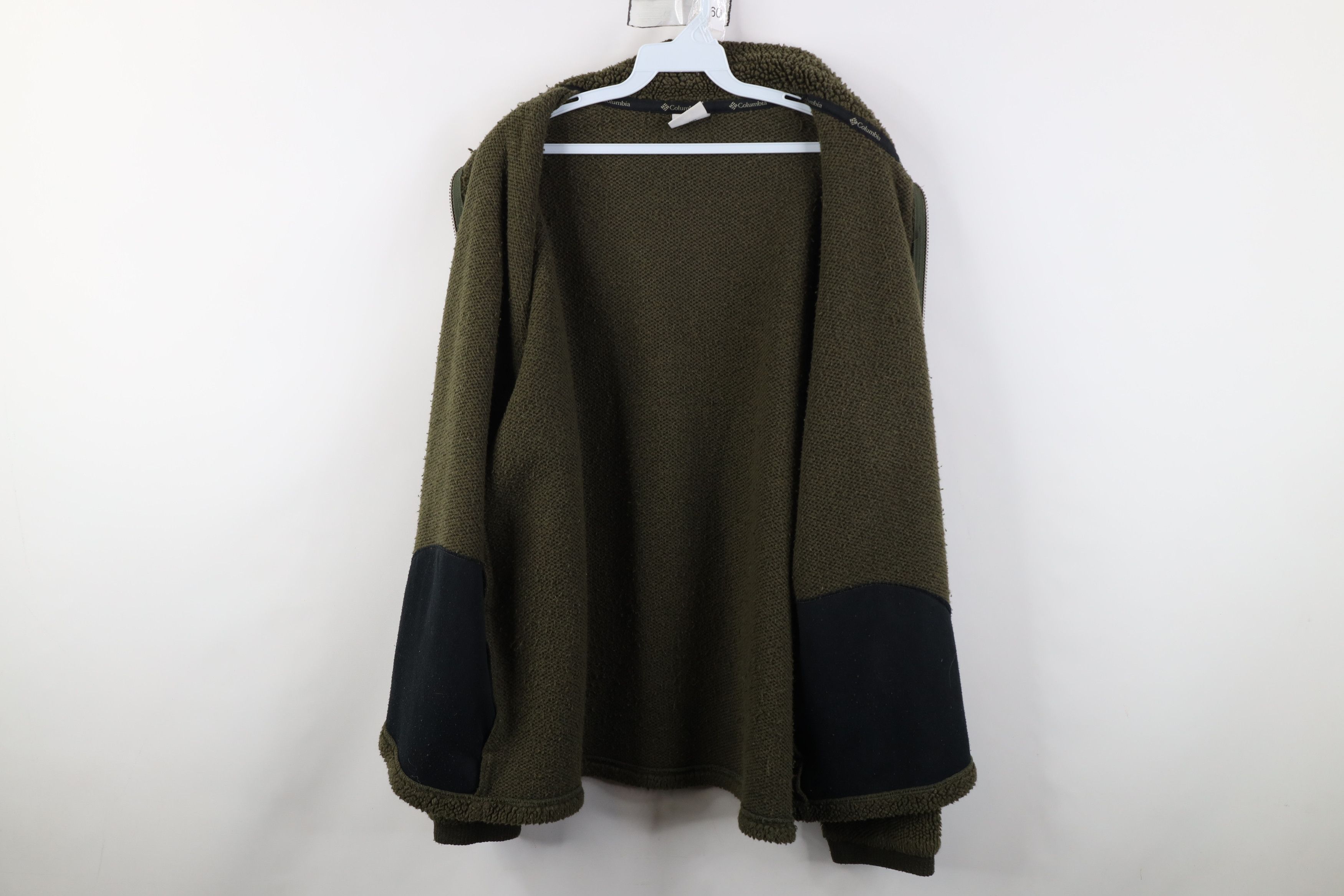 Columbia Vintage 90s Columbia Fleece Full Zip Jacket Olive Green USA Size US XL / EU 56 / 4 - 10 Thumbnail