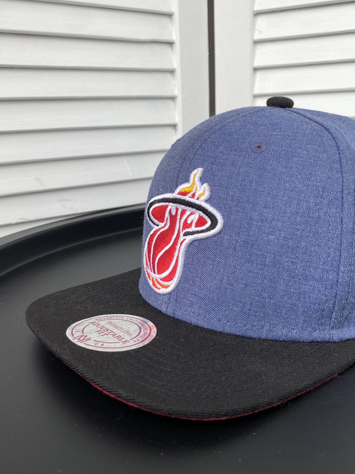 Mitchell & Ness × NBA Mitchell Ness Miami Heat NBA Basketball Denim Snapback Cap Size ONE SIZE - 3 Thumbnail