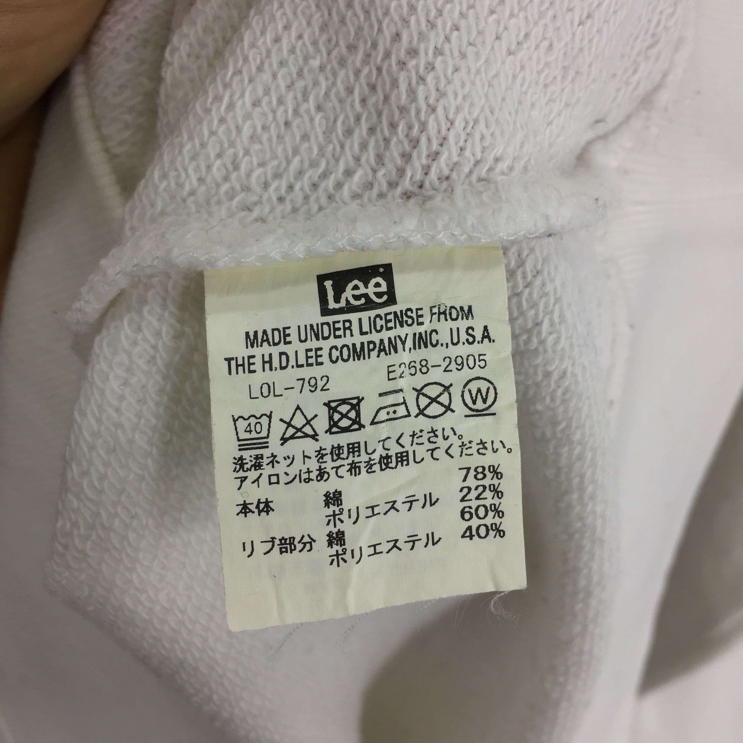 Lee Vintage 90's Lee Usa White Sweatshirt - 143 Size US L / EU 52-54 / 3 - 9 Thumbnail
