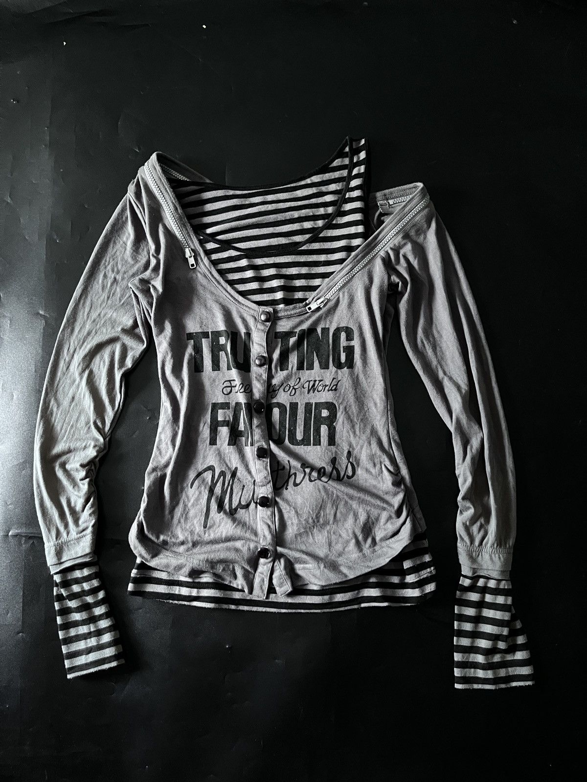 Japanese Brand Japanese Double layer Gothic Long sleeve Size US S / EU 44-46 / 1 - 1 Thumbnail