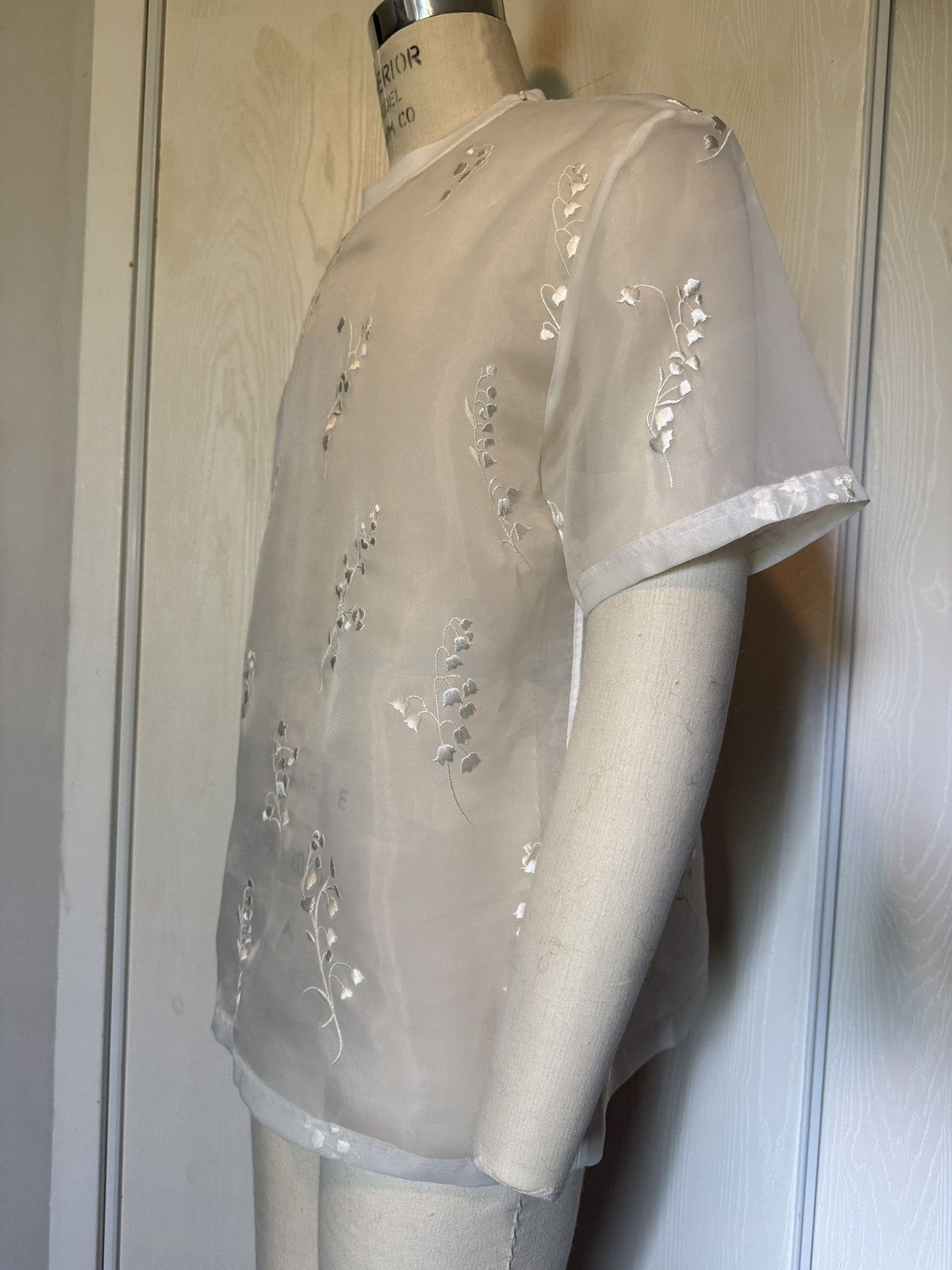Erdem ERDEM x H&M Embroidered Sheer T-Shirt Size US L / EU 52-54 / 3 - 2 Thumbnail