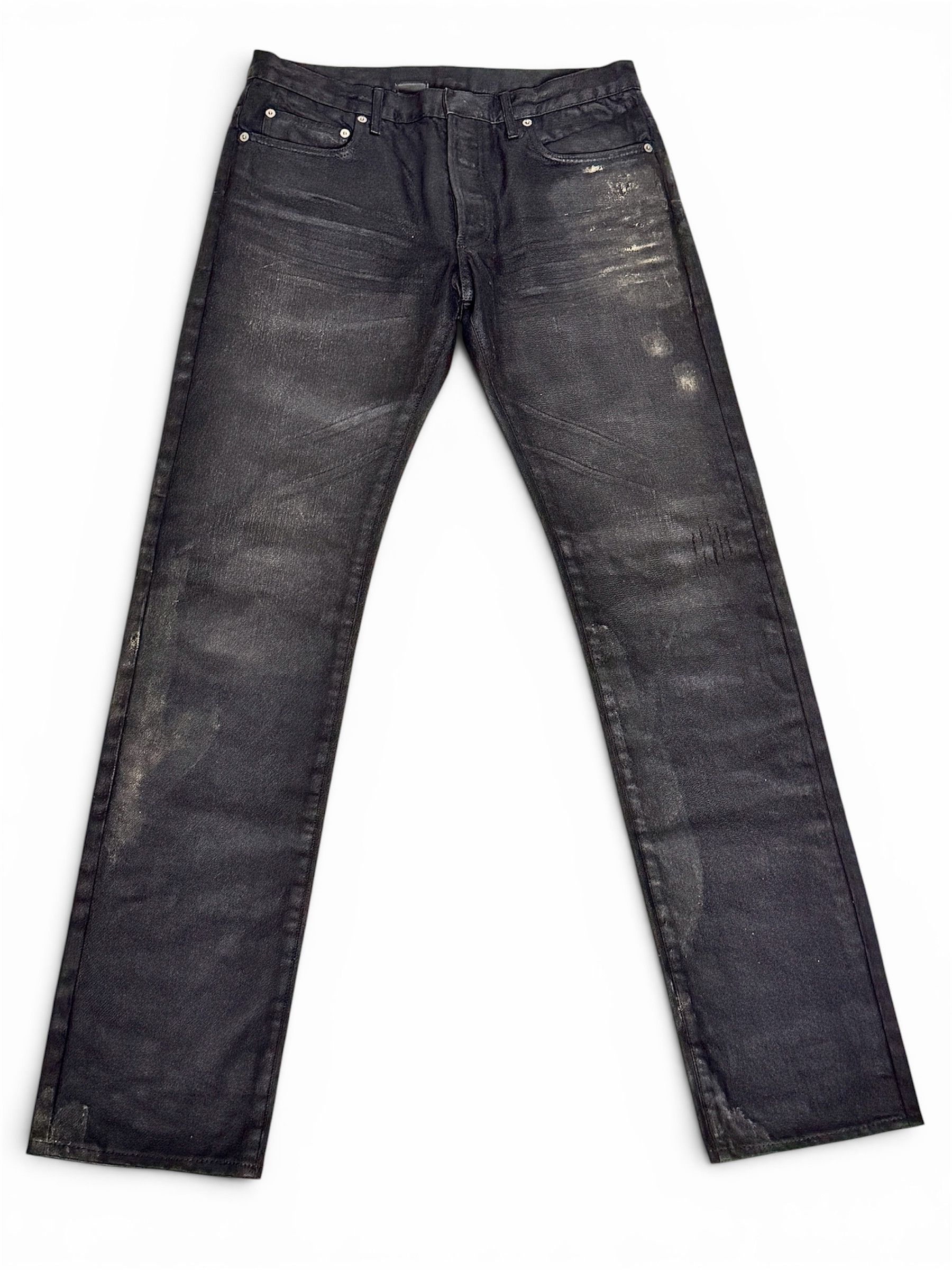 Dior × Hedi Slimane Dior SS07 Gold Dust Waxed Clawmark Denim | Grailed