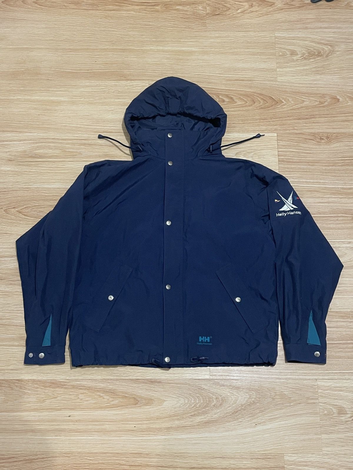 Helly Hansen Vintage Helly Hansen Sailing Jacket Twin Sails Navy L Size US M / EU 48-50 / 2 - 1 Thumbnail