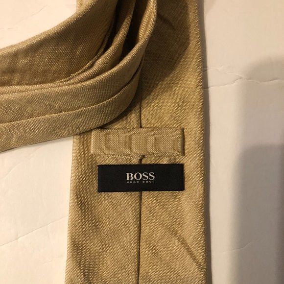 Hugo Boss HUGO BOSS MEN'S NEW 70%LINEN 30%SILK NECK TIE 3" X 60" Size ONE SIZE - 3 Thumbnail