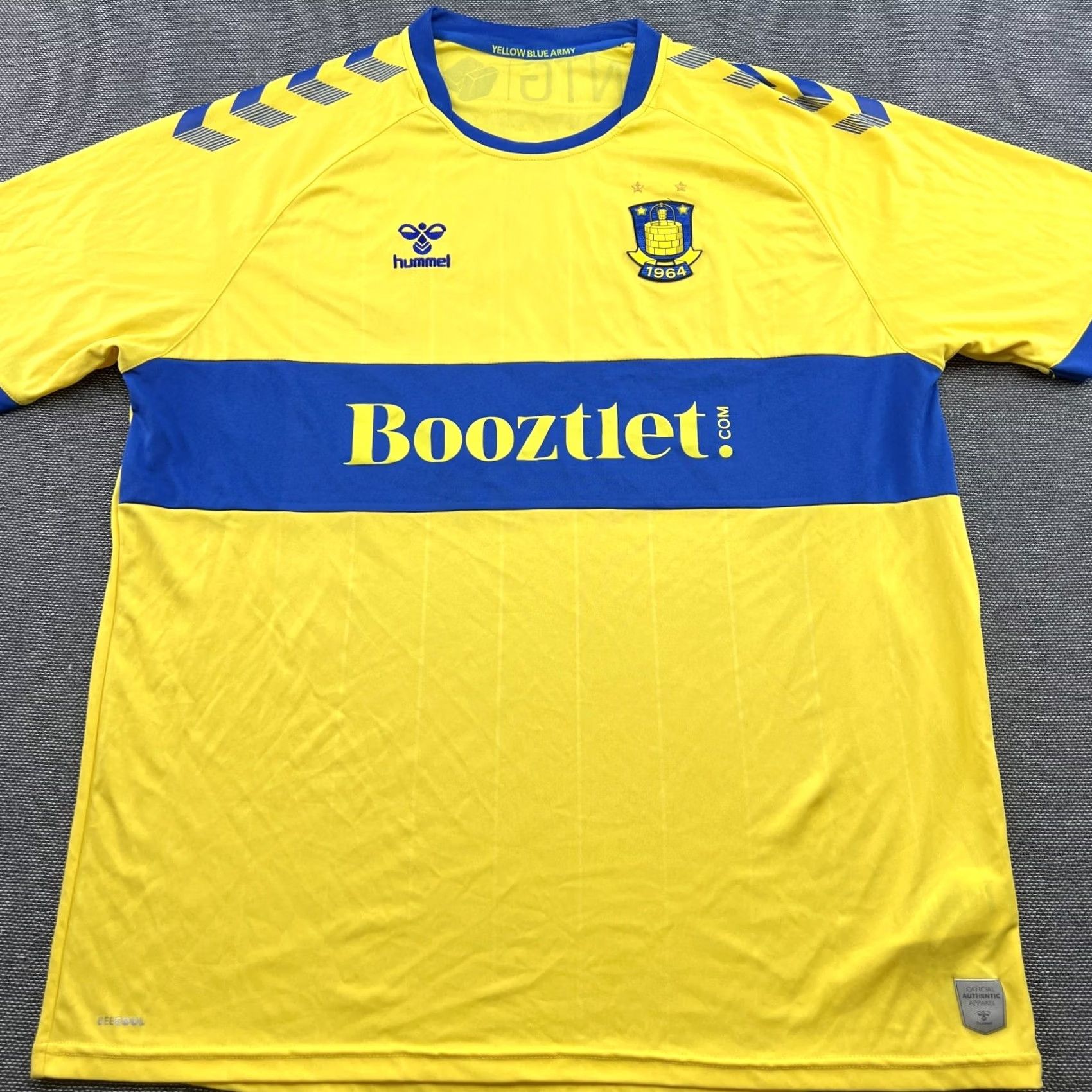 Hummel Hummel Brondby 2022 2023 Home Jersey Mens 3XL Adult Football Shirt Yellow Short Sleeve Round Neck Moisture Wicking Quick Dry Athletic Jersey Size US XXL / EU 58 / 5 - 3 Thumbnail