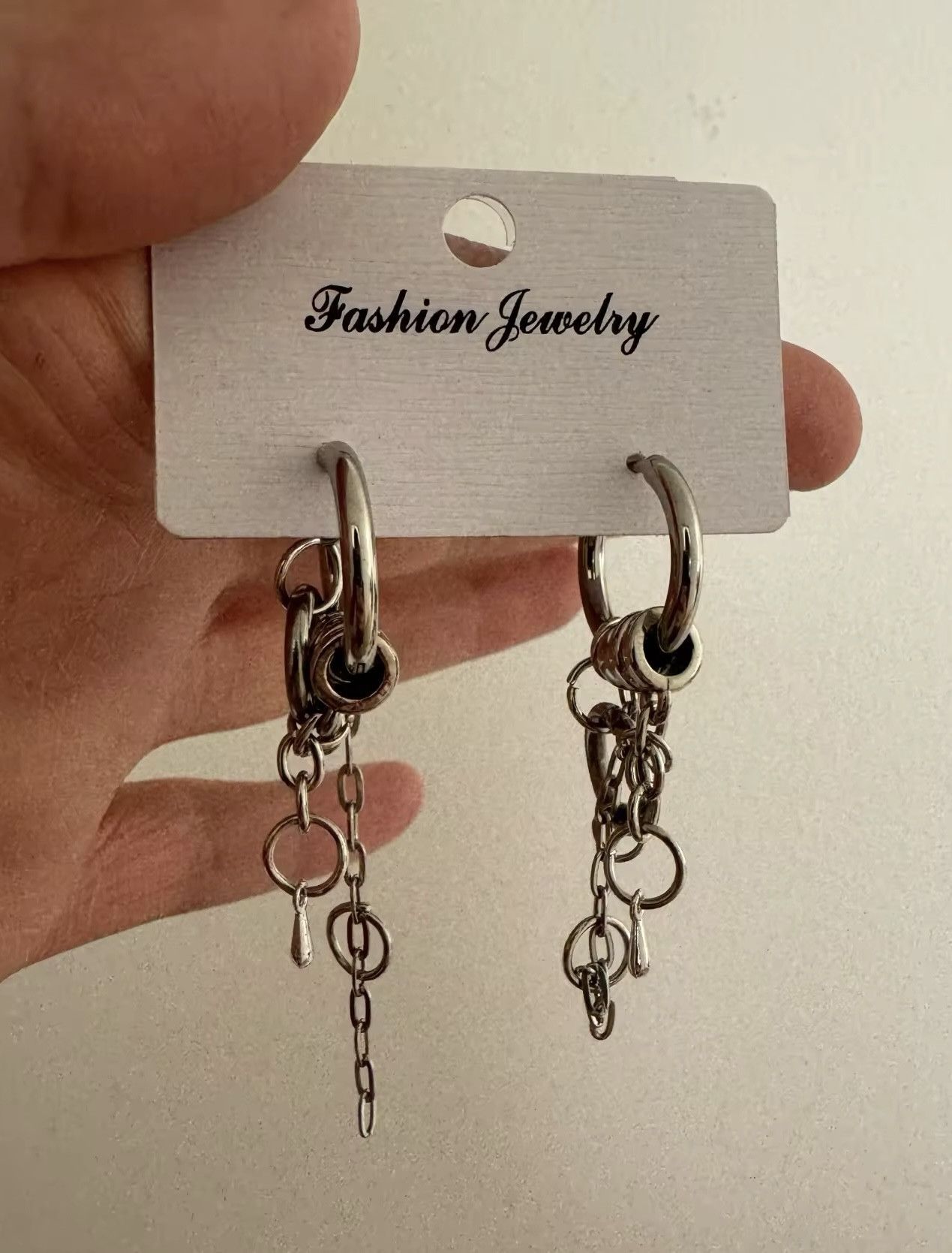 Vintage Y2K punk goth edgy dangly chain earrings Size ONE SIZE - 5 Thumbnail