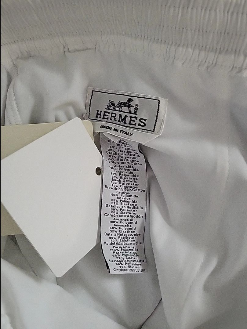 Hermes Authentic Hermes White Orange Swim Trunks Breifs Large L Size US 34 / EU 50 - 7 Thumbnail
