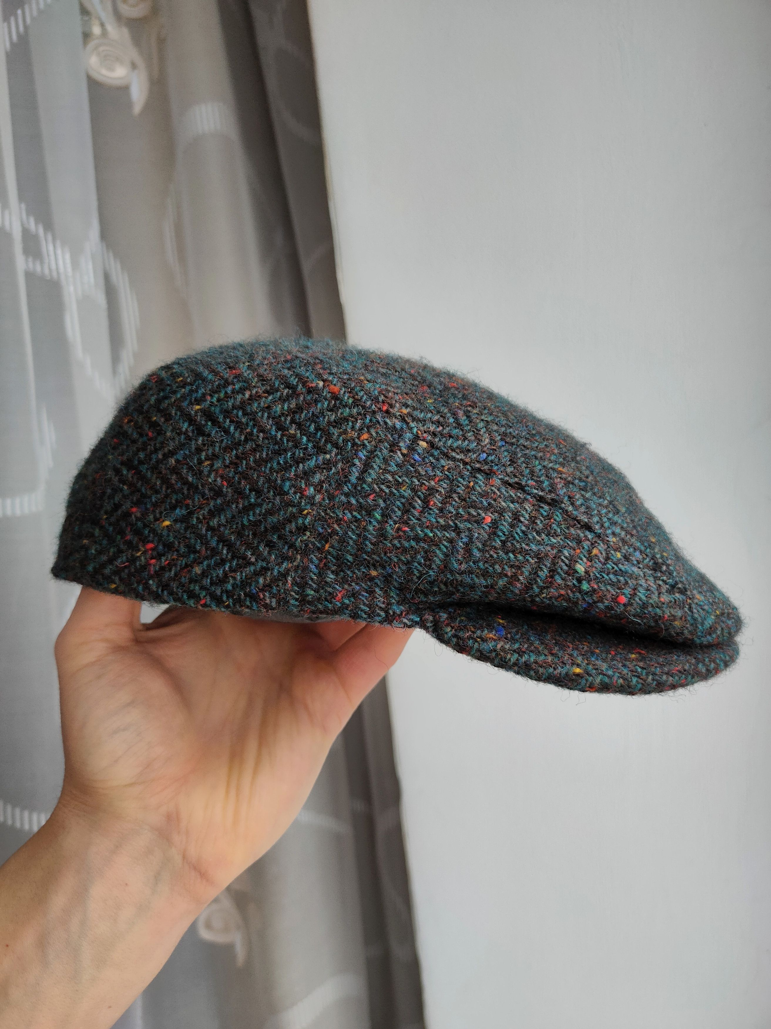 Harris Tweed Vintage Mizen Wool Flat Cap Hat Ireland Tweed Peaky Blinders Size ONE SIZE - 1 Thumbnail