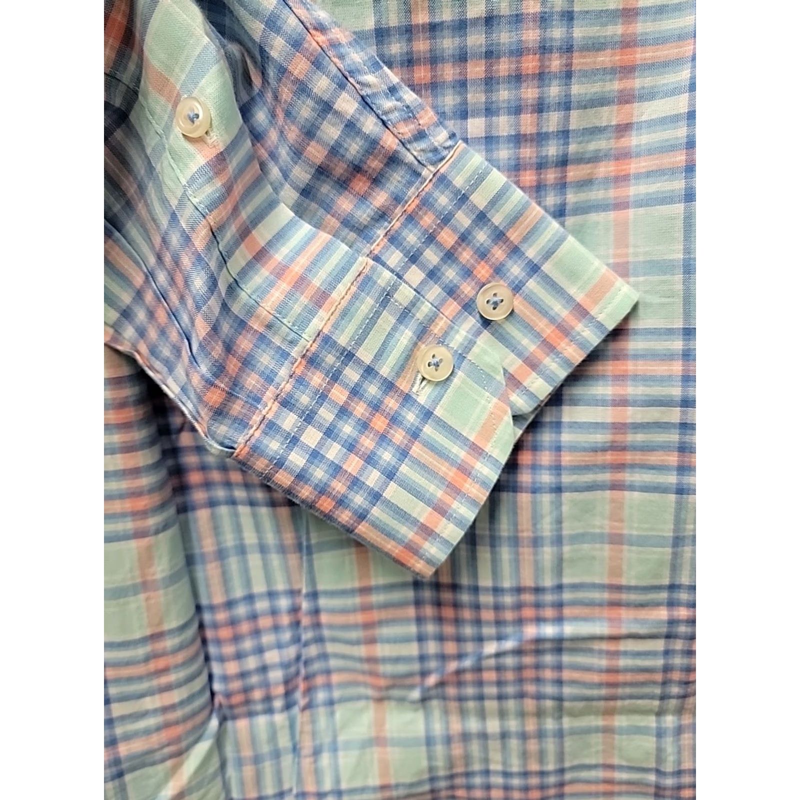 Southern Tide NWT Southern Tide Shirt Mens Small Blue Plaid Classic Fit Cotton Size US S / EU 44-46 / 1 - 6 Thumbnail