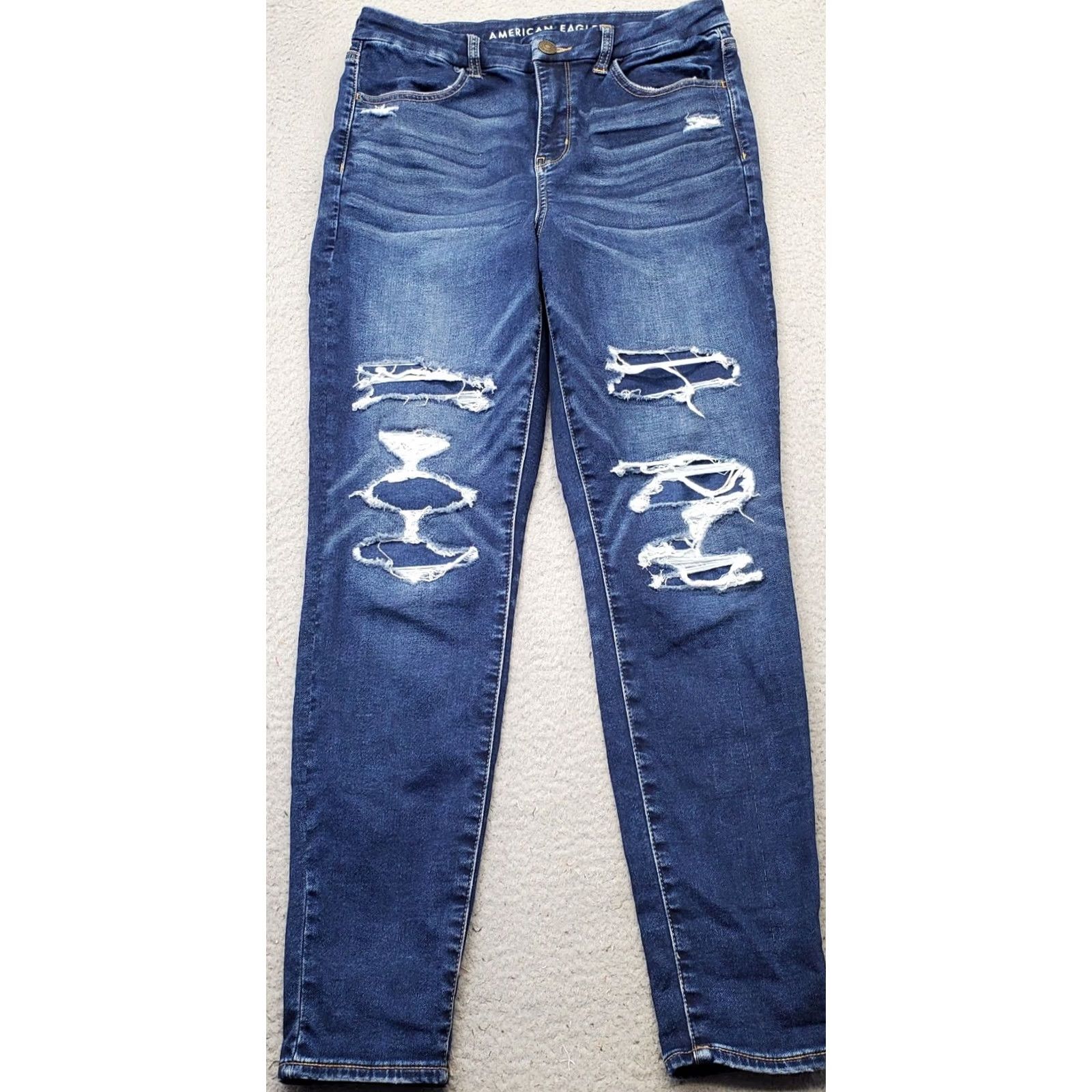 American Eagle Outfitters American Eagle Outfitters Womens Jeans 10 Blue Denim Curvy High Rise Jegging - 5-Pocket, Regular Size 32" / US 10 / IT 46 - 2 Thumbnail