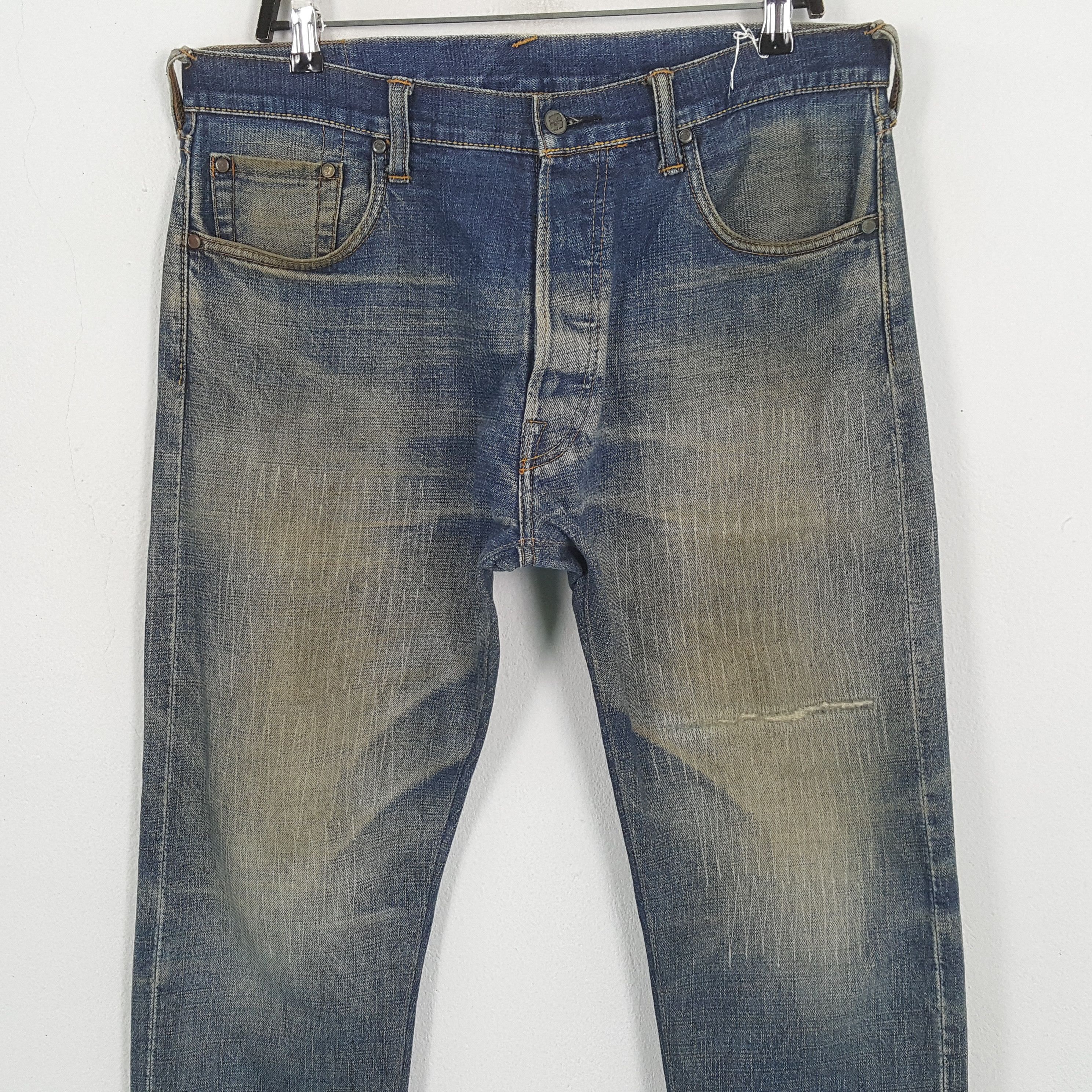 Japanese Brand × Vintage EVISU Japanese Brand Streetwear Custom Daicock Jeans Size US 35 - 5 Thumbnail