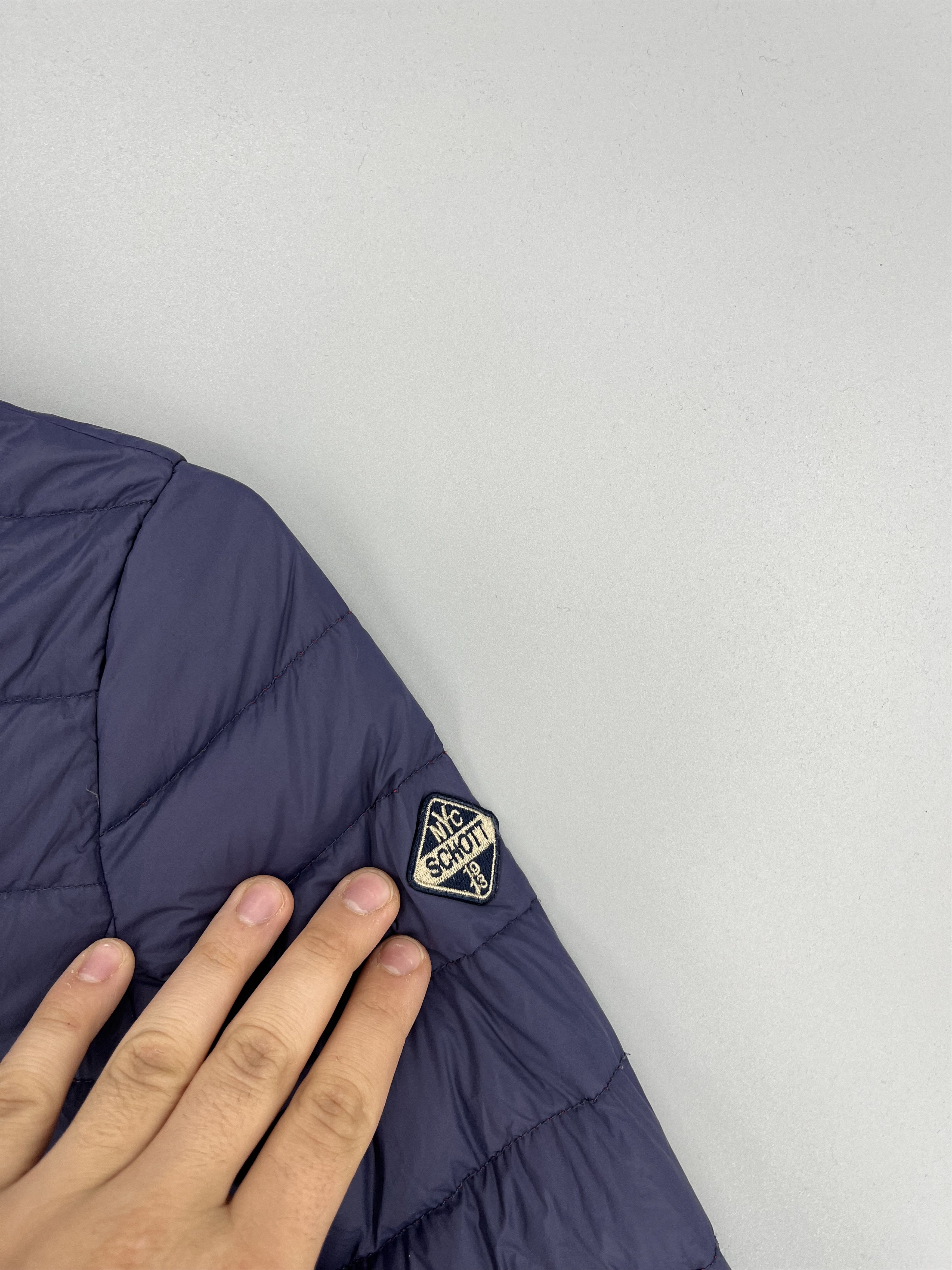 Schott Vintage Schott Down Womens Jacket - Navy Size S Size S / US 4 / IT 40 - 6 Thumbnail