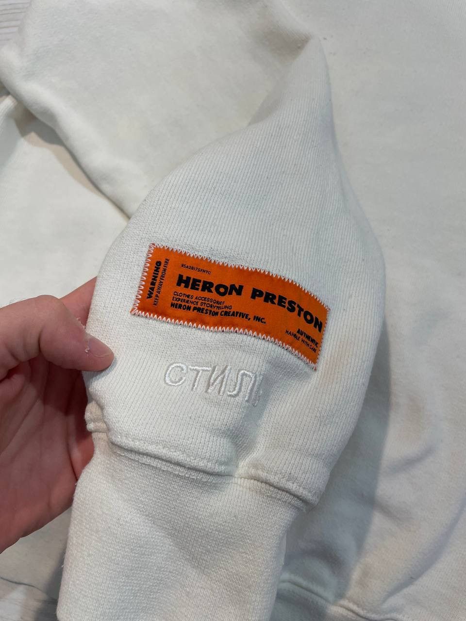 Heron Preston Heron Preston Ctnmb Hoodie Logo Print Drawstring Size US XS / EU 42 / 0 - 4 Thumbnail