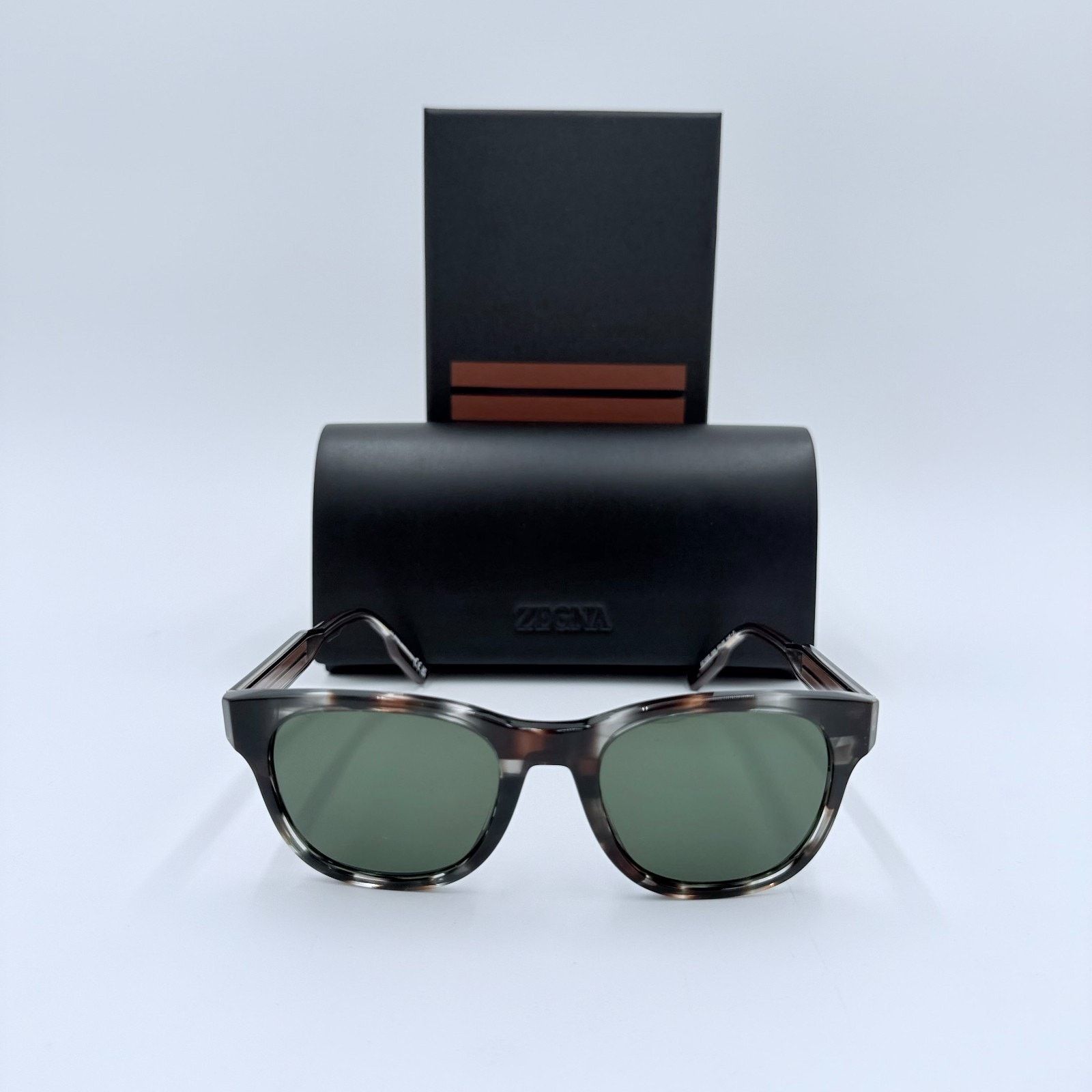 Ermenegildo Zegna NEW Ermenegildo Zegna EZ0222/S 50N Gray Havana Green Zeiss Size ONE SIZE - 1 Thumbnail