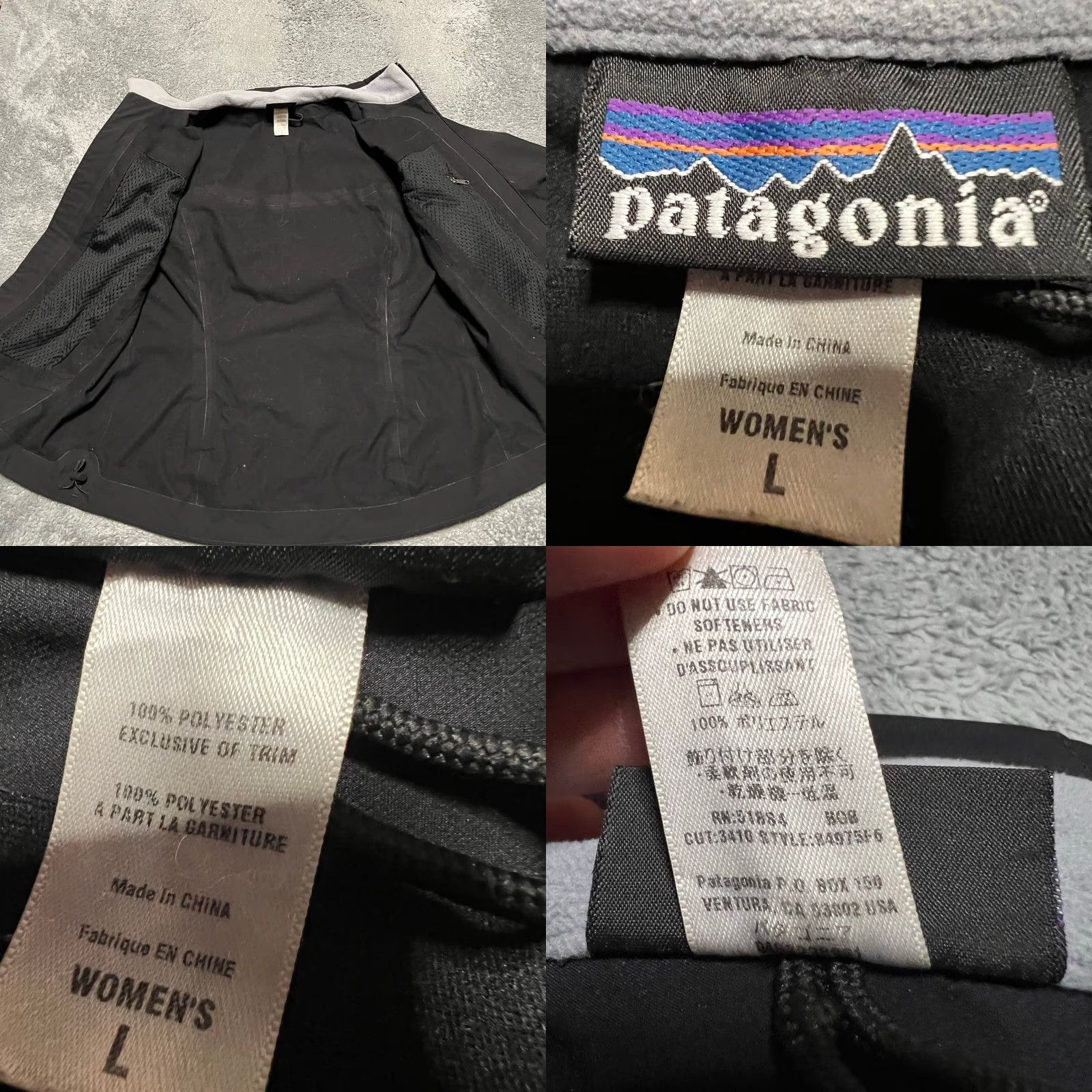 Patagonia Patagonia Jacket Womens Large Soft Shell Black Lightweight Coat Rain Size L / US 10 / IT 46 - 8 Thumbnail