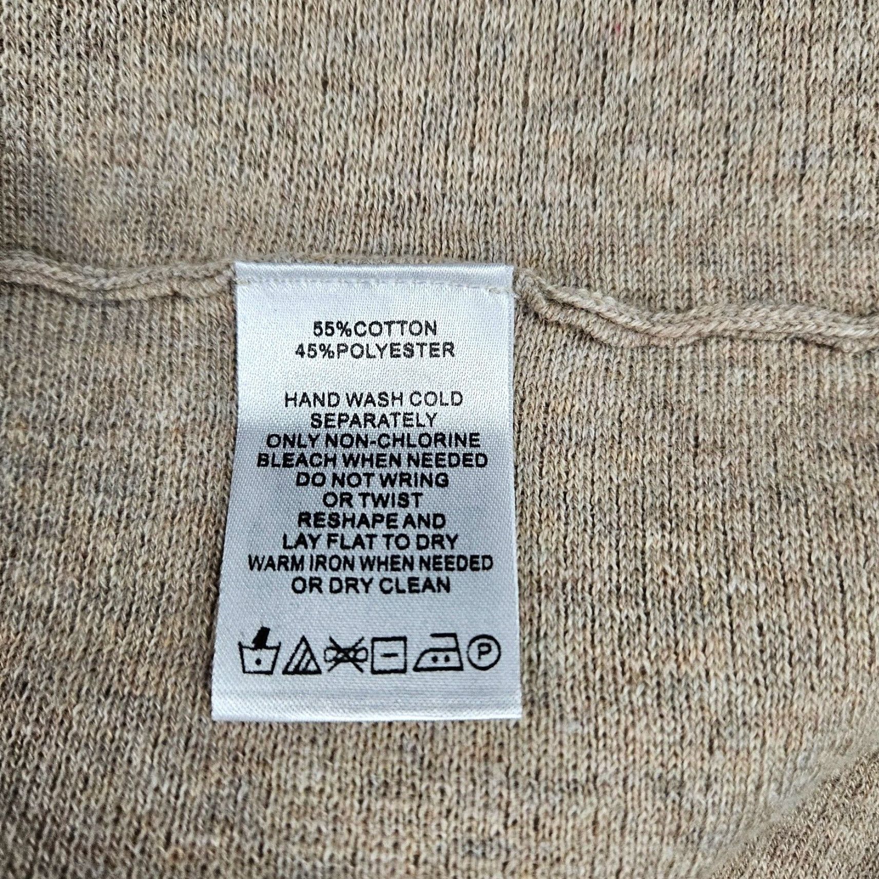 Vintage Foxcroft Cardigan Womens Size S Tan Open Front Long Sleeve Cotton Blend Shirt Womens, Open Front Cardigan, Foxcroft, Size S, Tan Brown Size S / US 4 / IT 40 - 5 Thumbnail