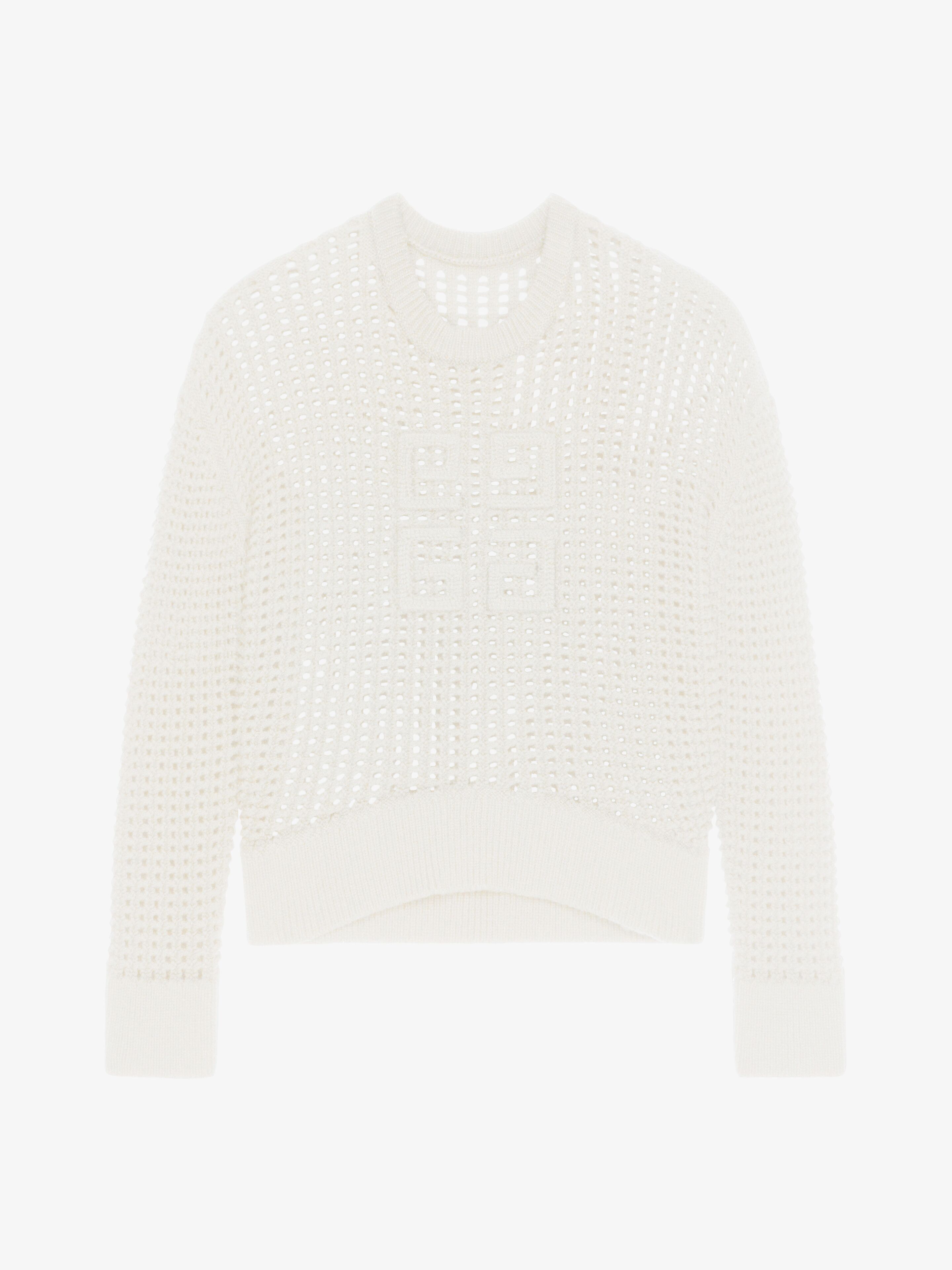 Givenchy o1srvl11e0725 Low Shoulders Crewneck Sweater in White Size M / US 6-8 / IT 42-44 - 1 Thumbnail