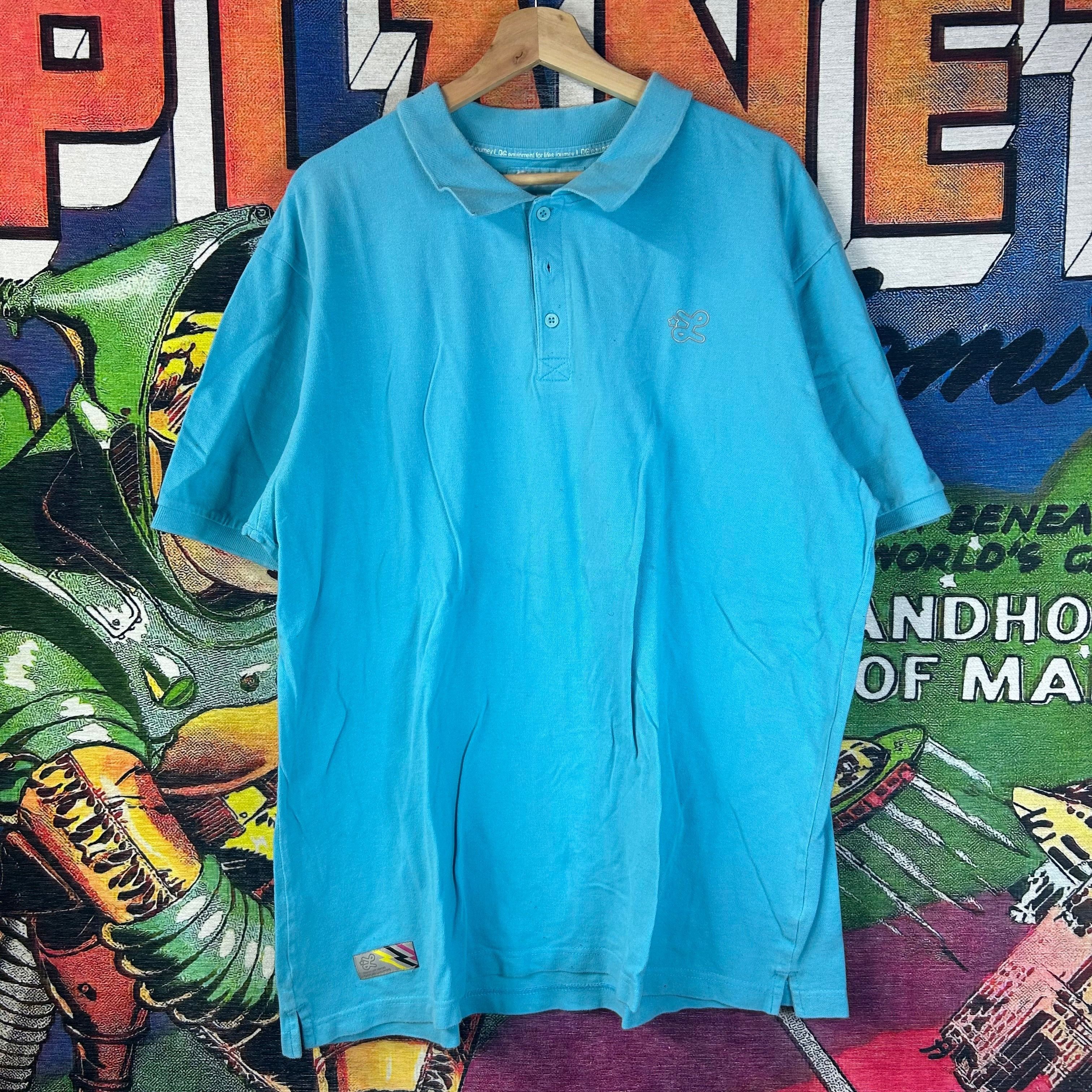 LRG LRG Sky Blue Polo Shirt Size 2XL Size US XXL / EU 58 / 5 - 1 Thumbnail
