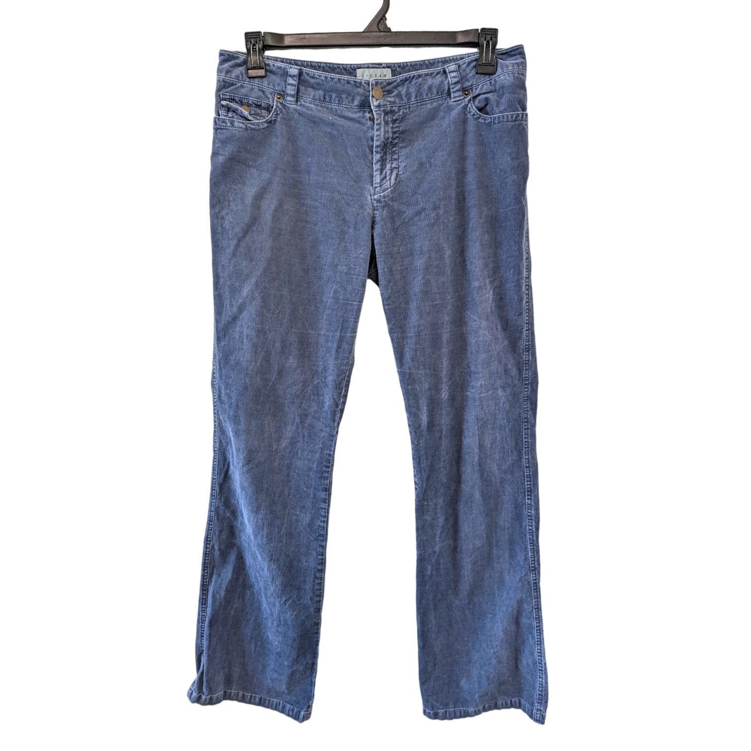 Jigsaw Jigsaw Storm Blue Corduroy Boot Cut Pants Size 14 Size 36" / US 14 / IT 50 - 2 Thumbnail