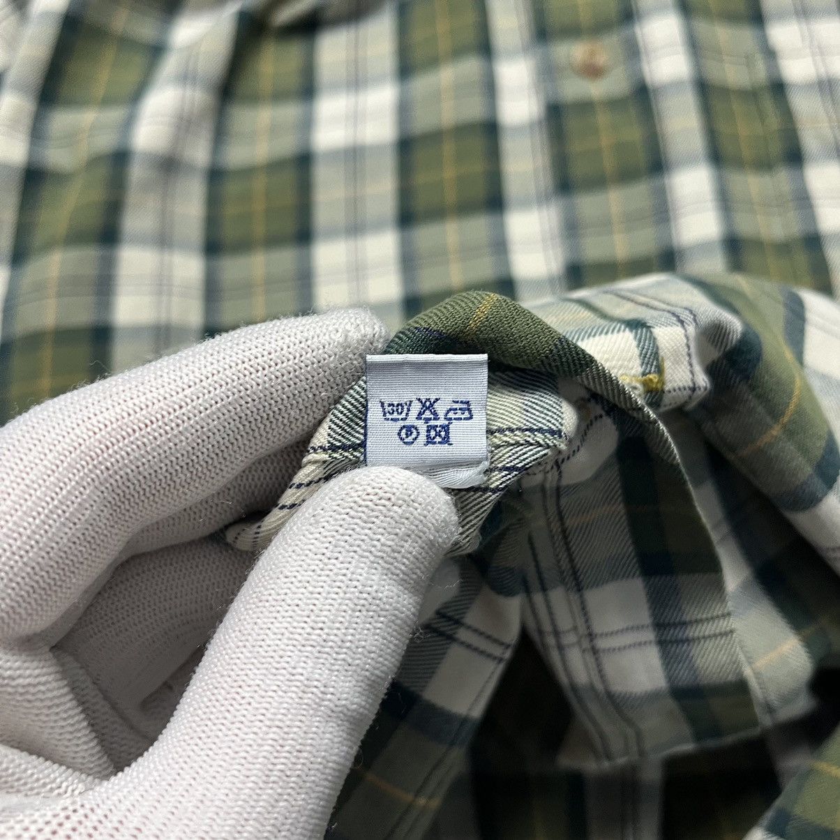 Barbour × Designer Vintage Barbour Checkered Flannel Shirt Luxury Button Down Size US M / EU 48-50 / 2 - 6 Thumbnail