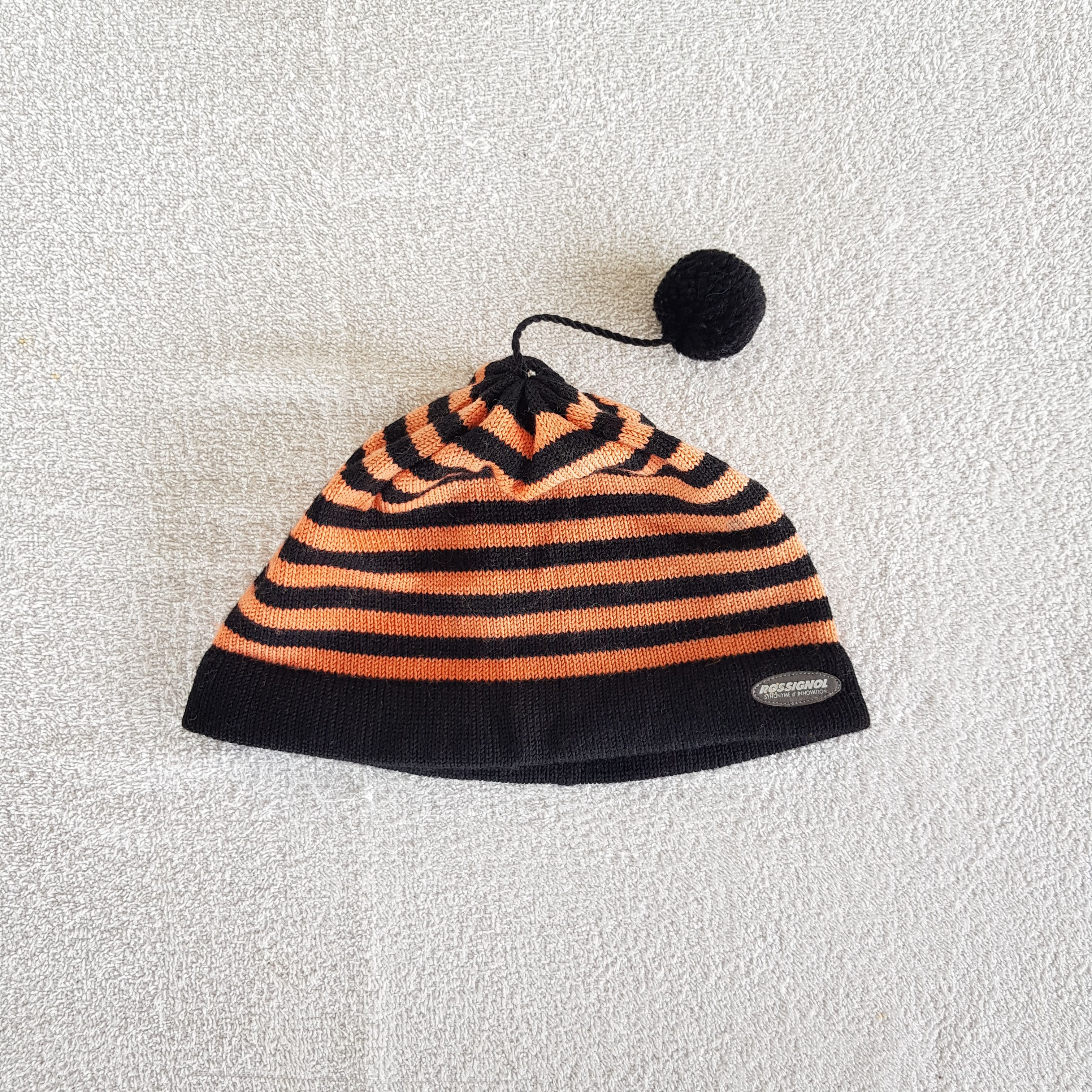 Japanese Brand Vintage Rossignol Wool Beanie 90s Knit Snow Caps Brim Hats Size ONE SIZE - 5 Thumbnail