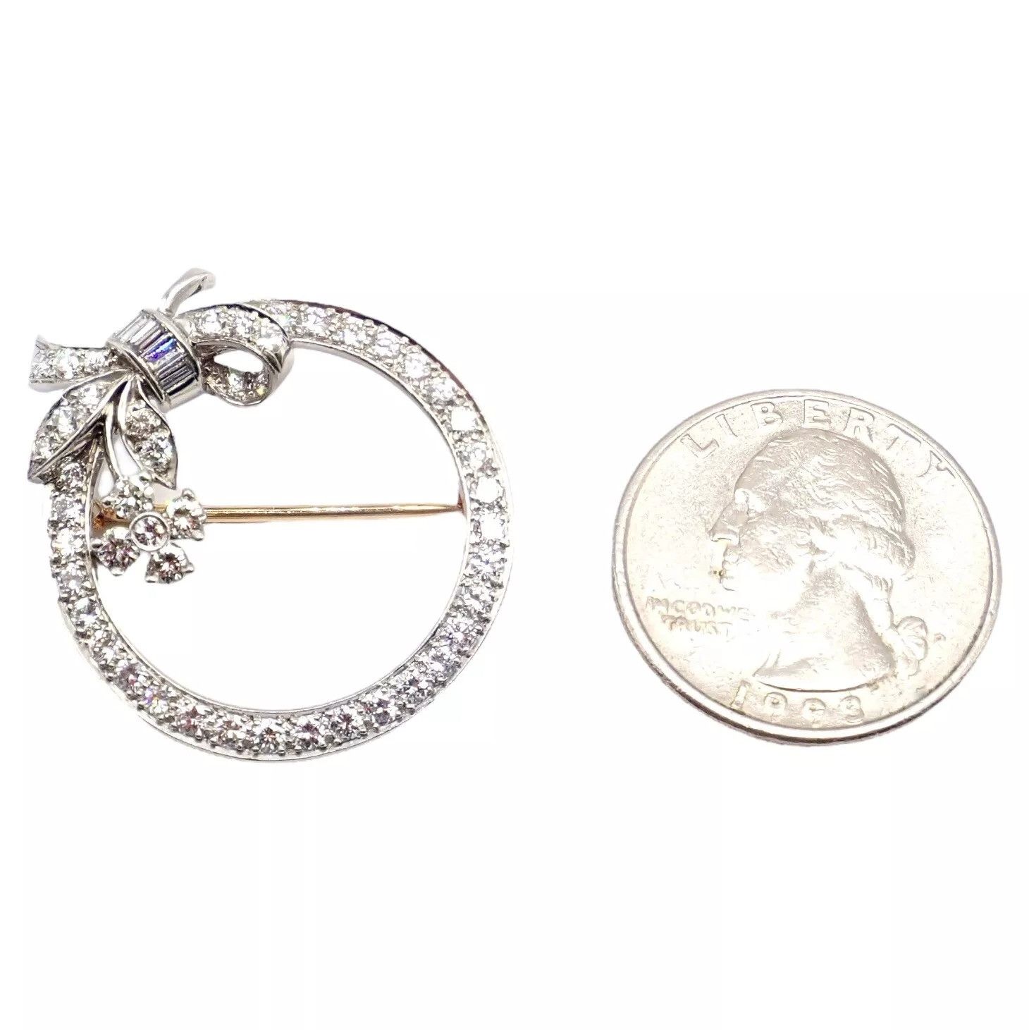 Tiffany & Co. Tiffany & Co. Circle Platinum 2.1ct Diamond Pin Brooch Size ONE SIZE - 10 Thumbnail